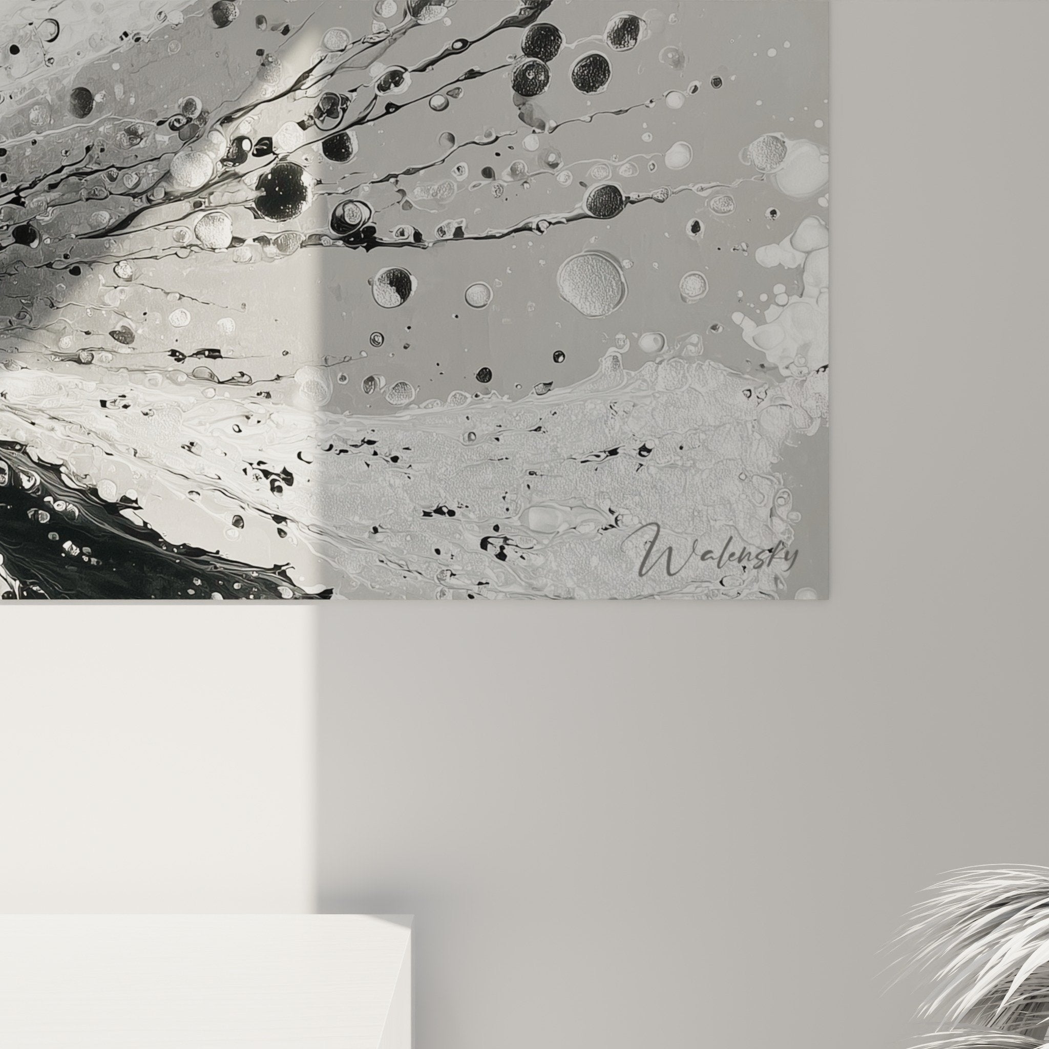 Full view radiant explosion canvas wall decoration feng shui northwest metal