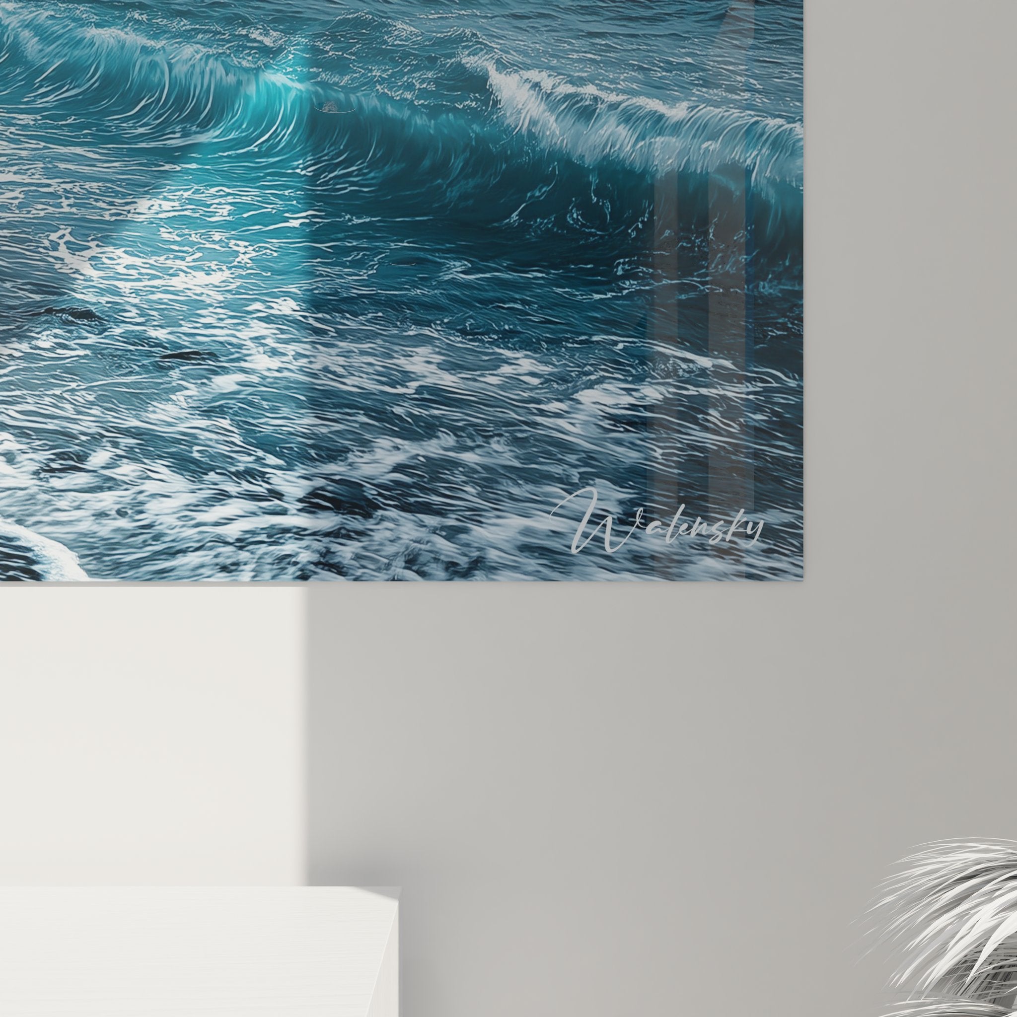 Vue ensemble tableau paysage côtier islandais montrant composition complète falaises rochers et océan