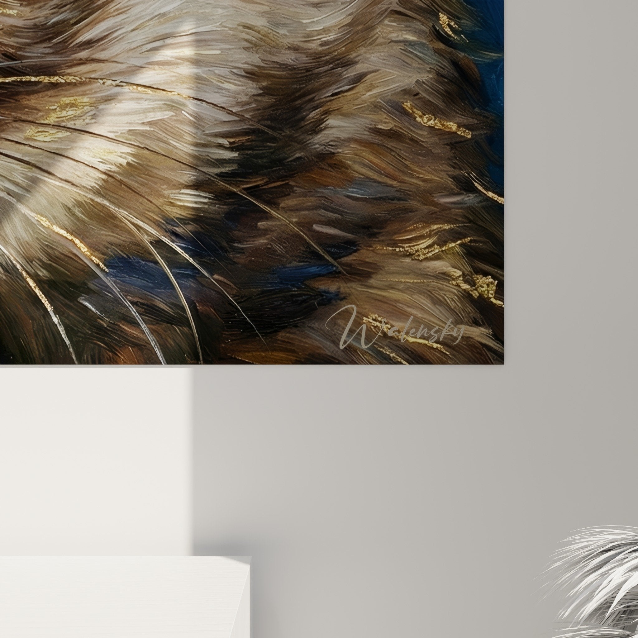 Golden Ferret Portrait Wall Art - Luminous Gaze - Ferret Edition