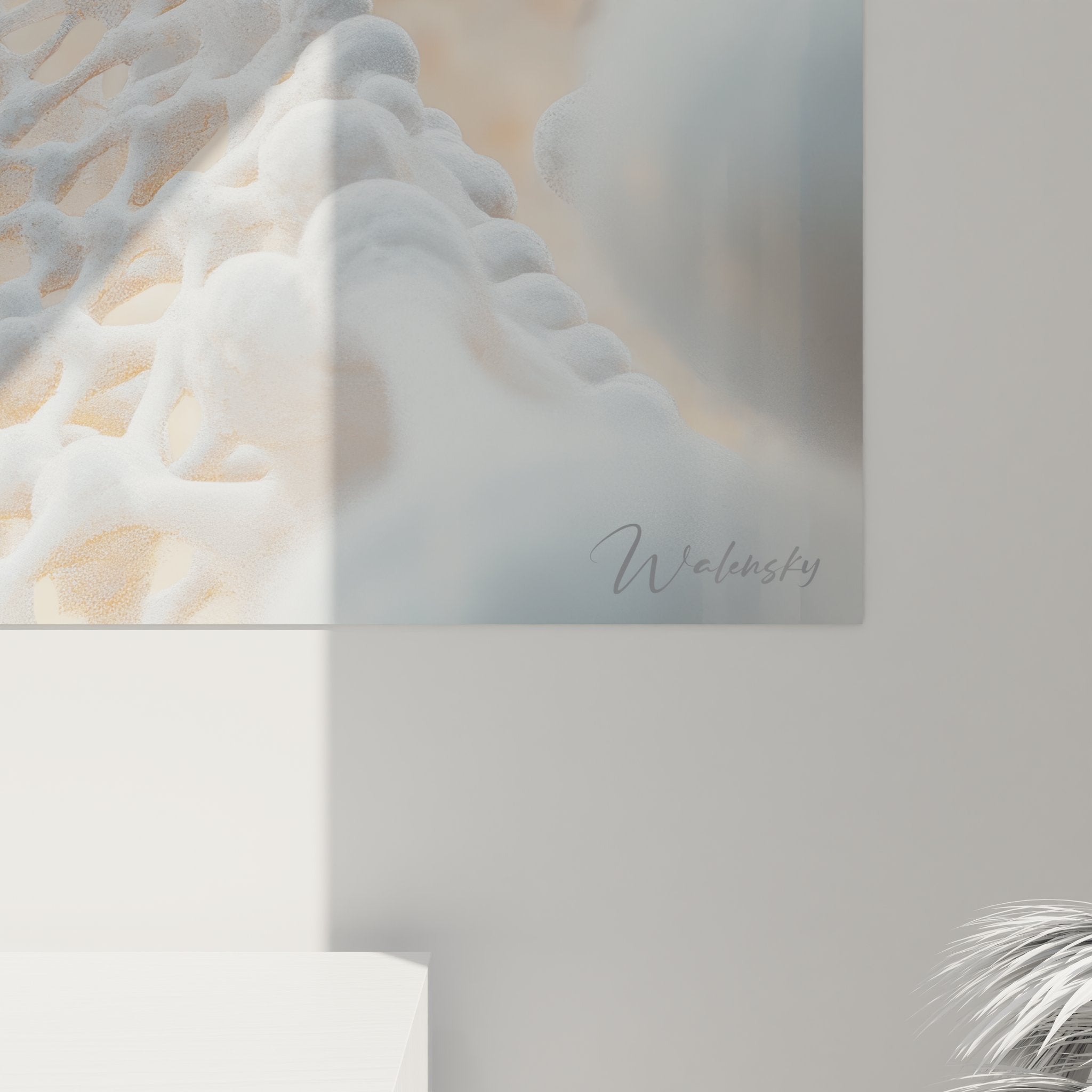 Vue ensemble tableau mural ADN double hélice décoration scientifique moderne dorée