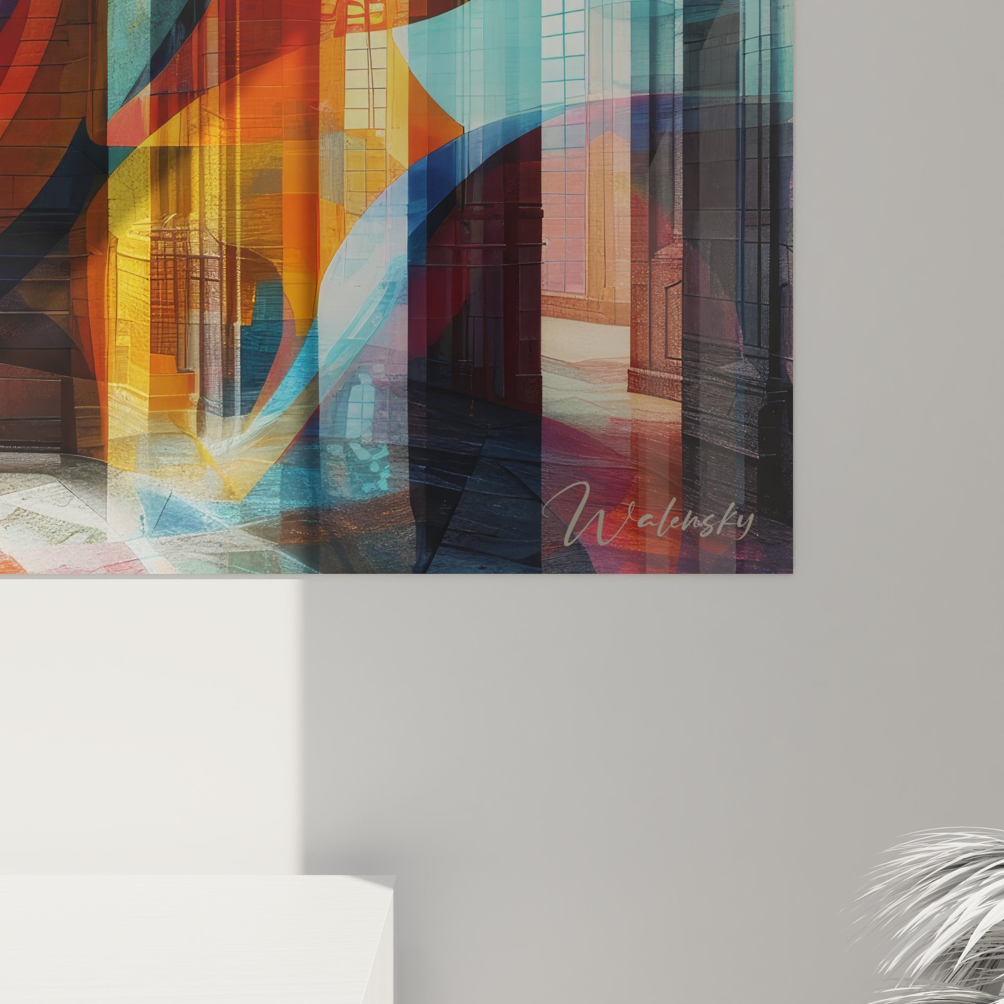 Vue ensemble tableau mural art gothique moderne décoration murale architecturale