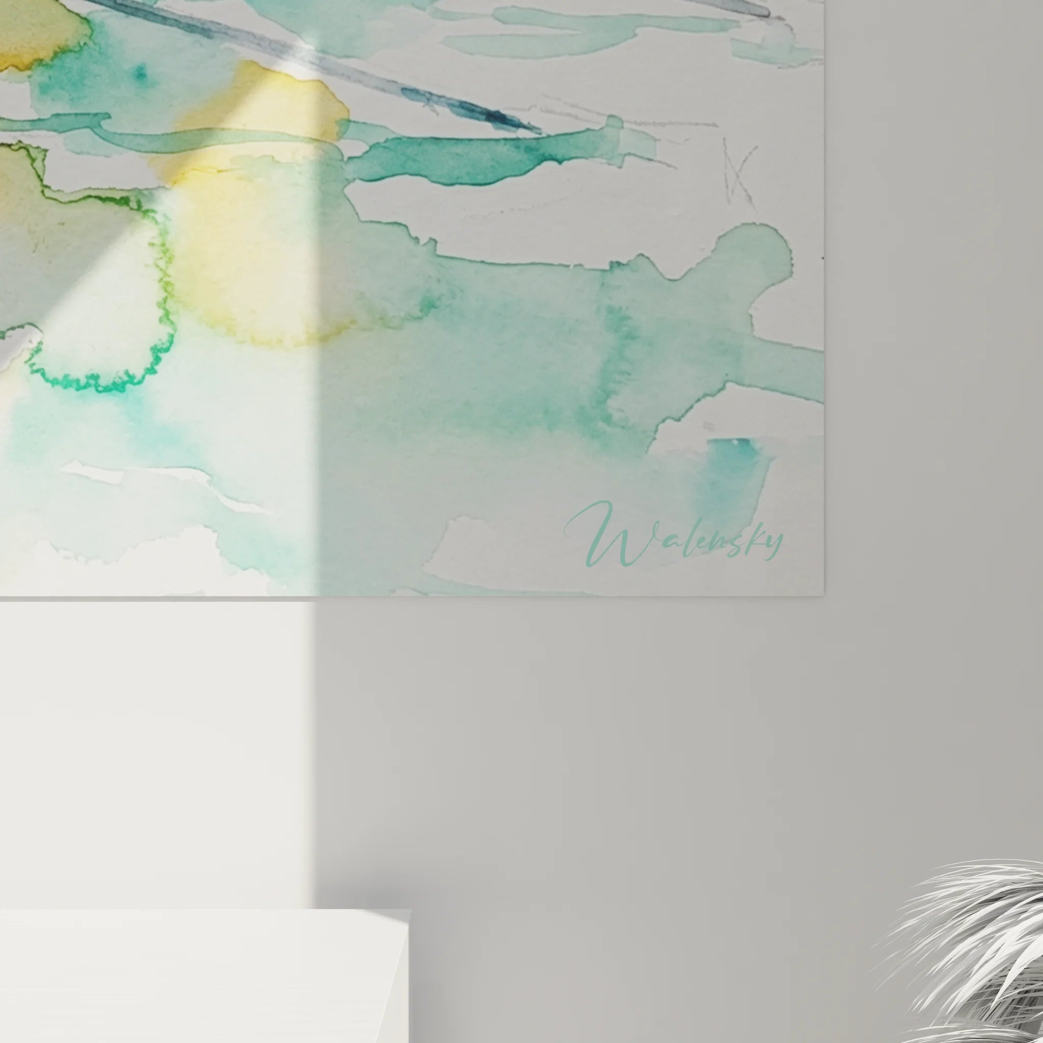 Vue ensemble tableau aviron aquarelle équipe rameurs décoration murale sport nautique