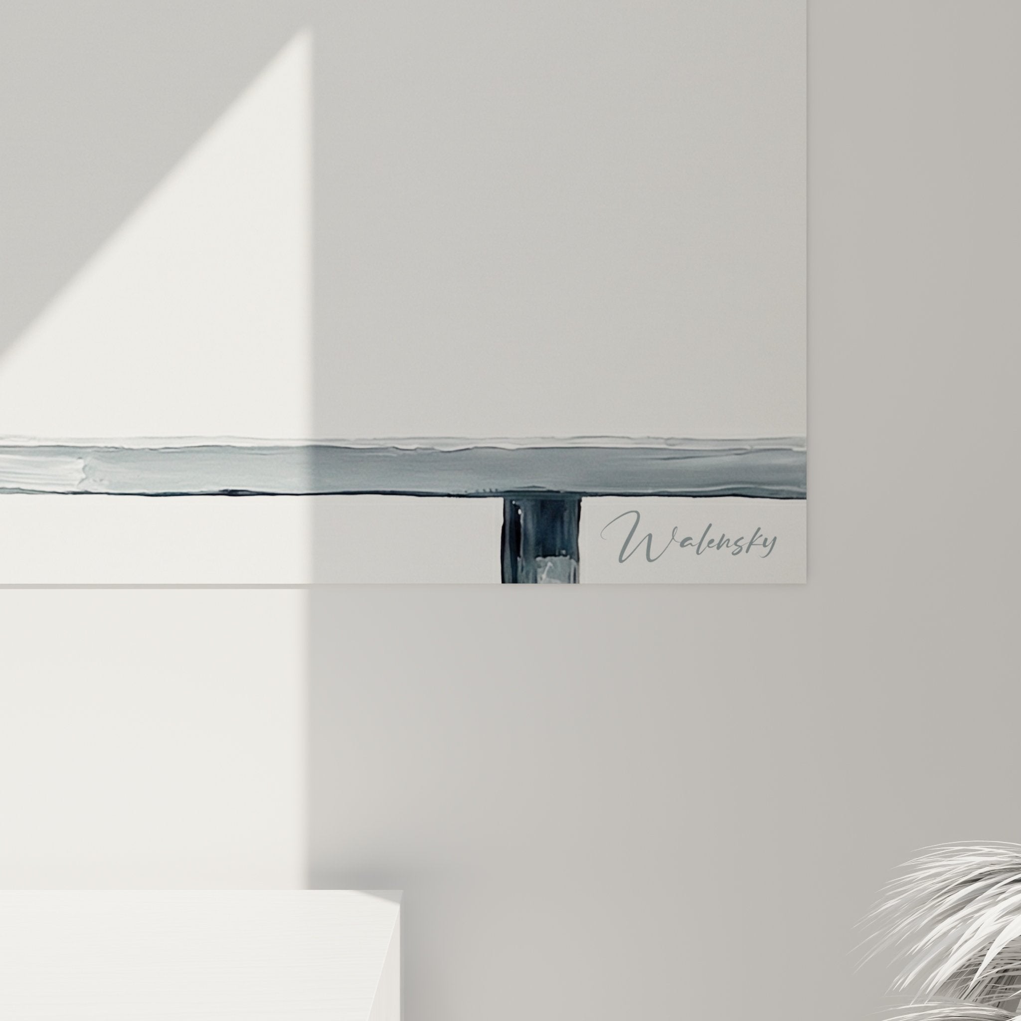 Vue ensemble tableau mural Basenji contemporain dans interieur moderne decoration canine