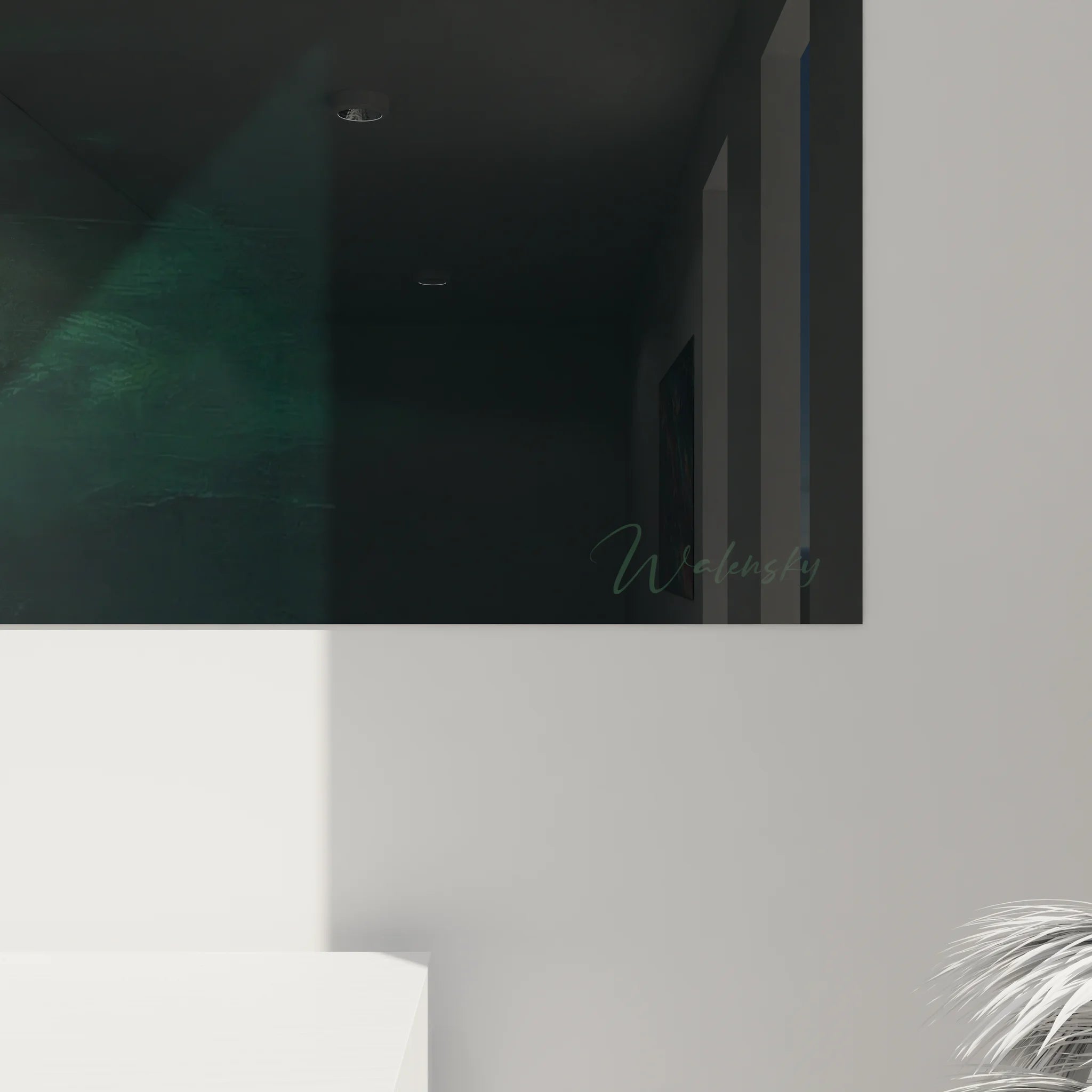 Vue d'ensemble tableau mural billard nocturne dans ambiance feutrée salle de jeu