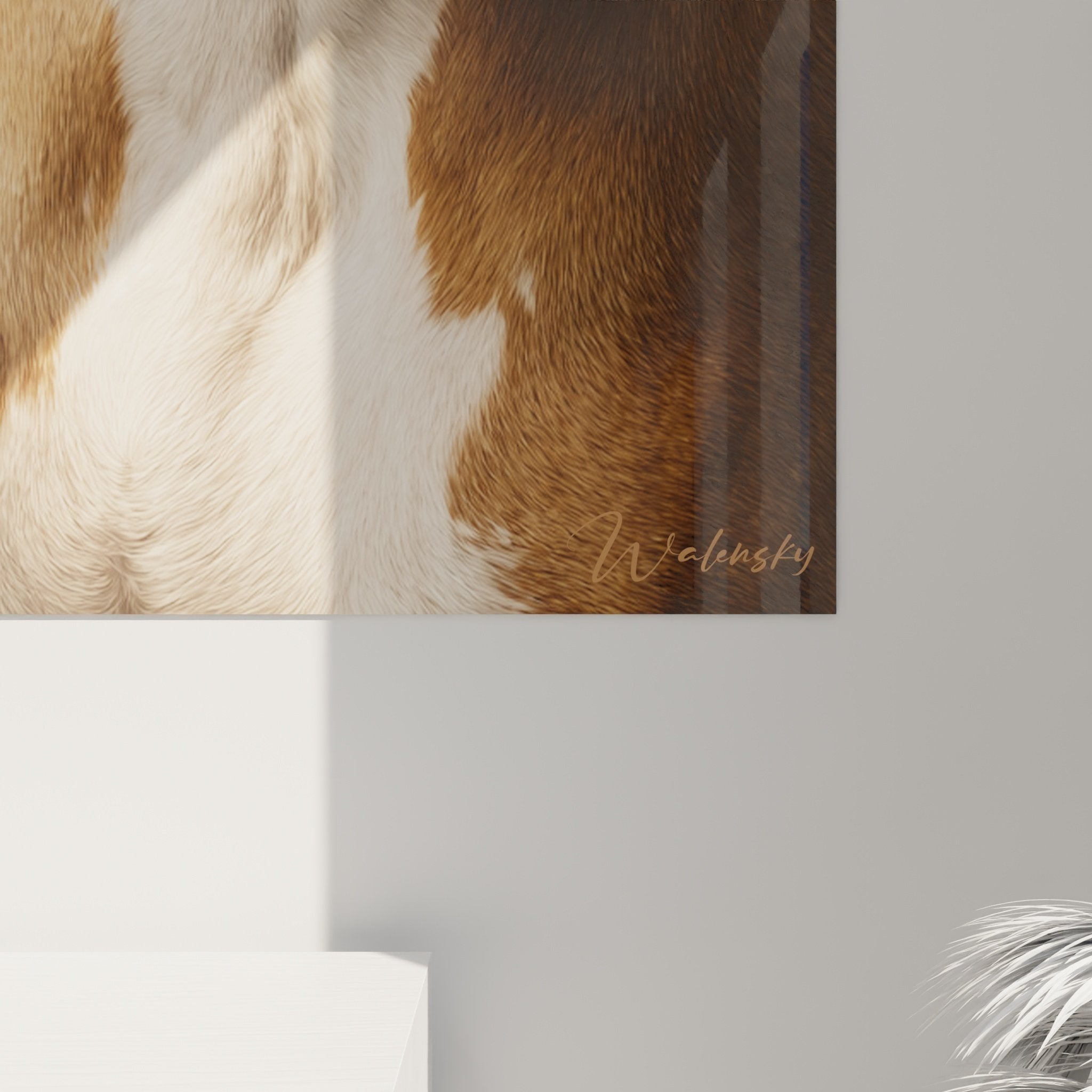 Overview of the Boxer artwork in a contemporary interior with ambient lighting