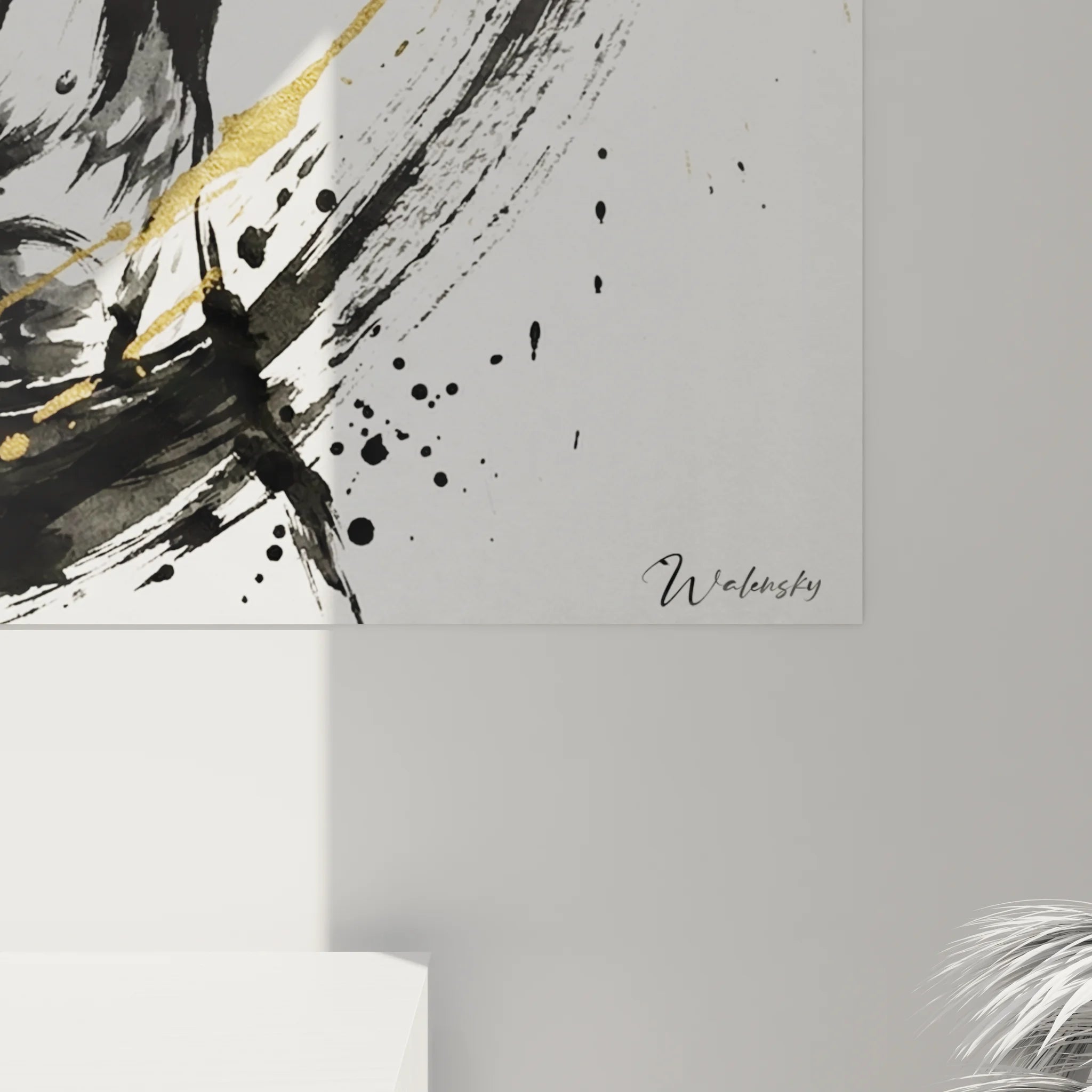 Vue ensemble tableau combat boxe style artistique dans intérieur moderne déco sport