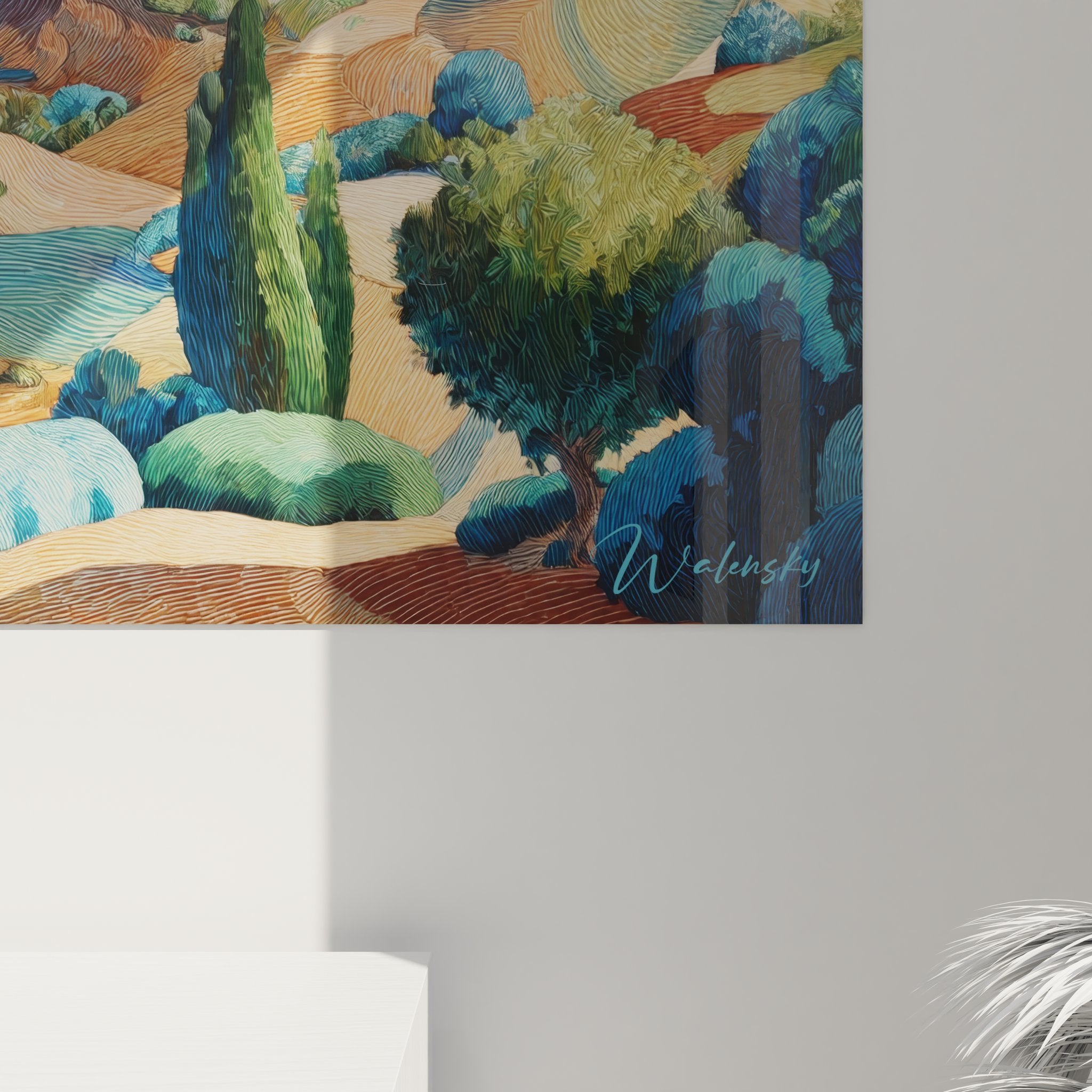 Vue ensemble tableau côte méditerranéenne avec mer bleue, formations rocheuses et architecture provençale