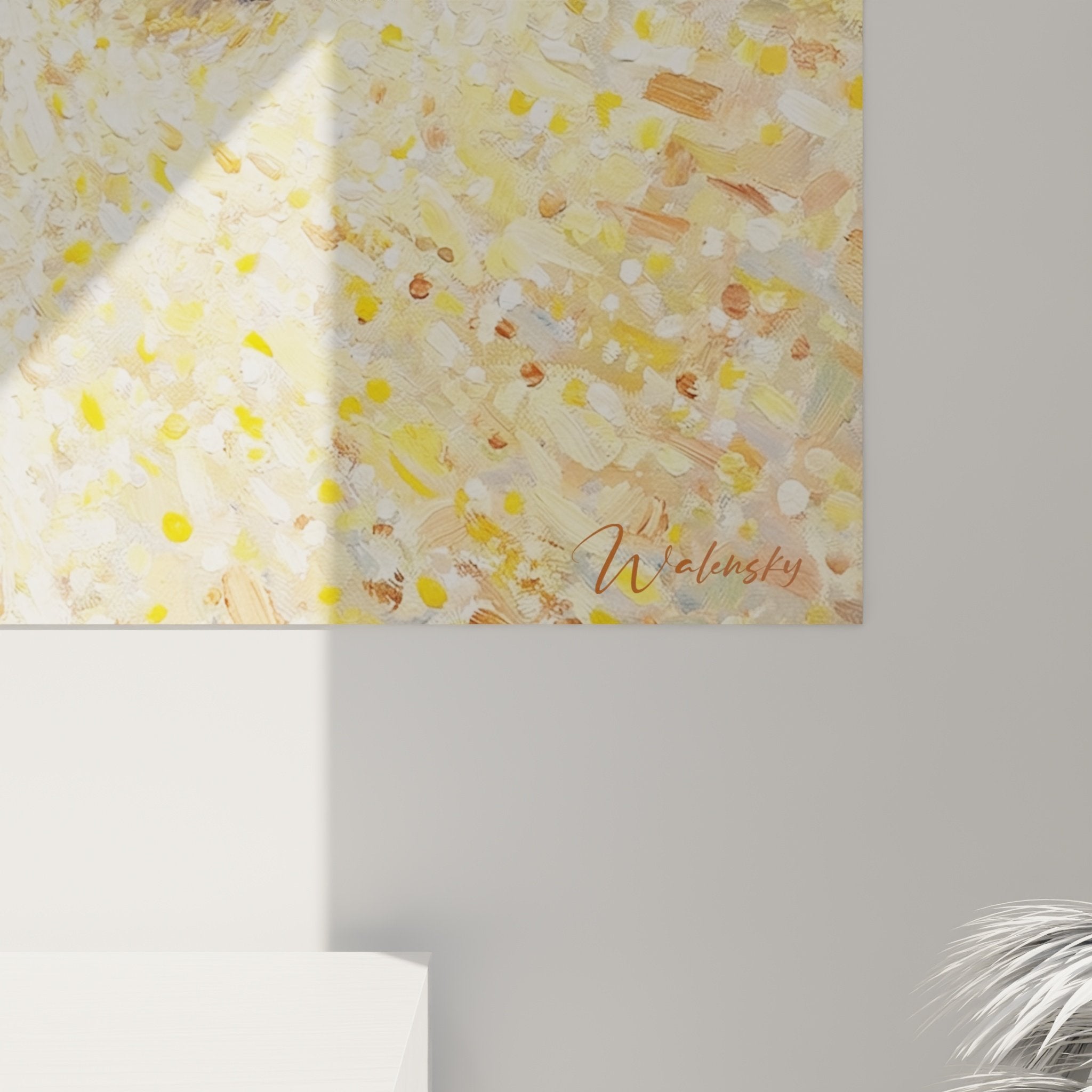 Vue d'ensemble du tableau fox terrier lumineux dans un intérieur moderne