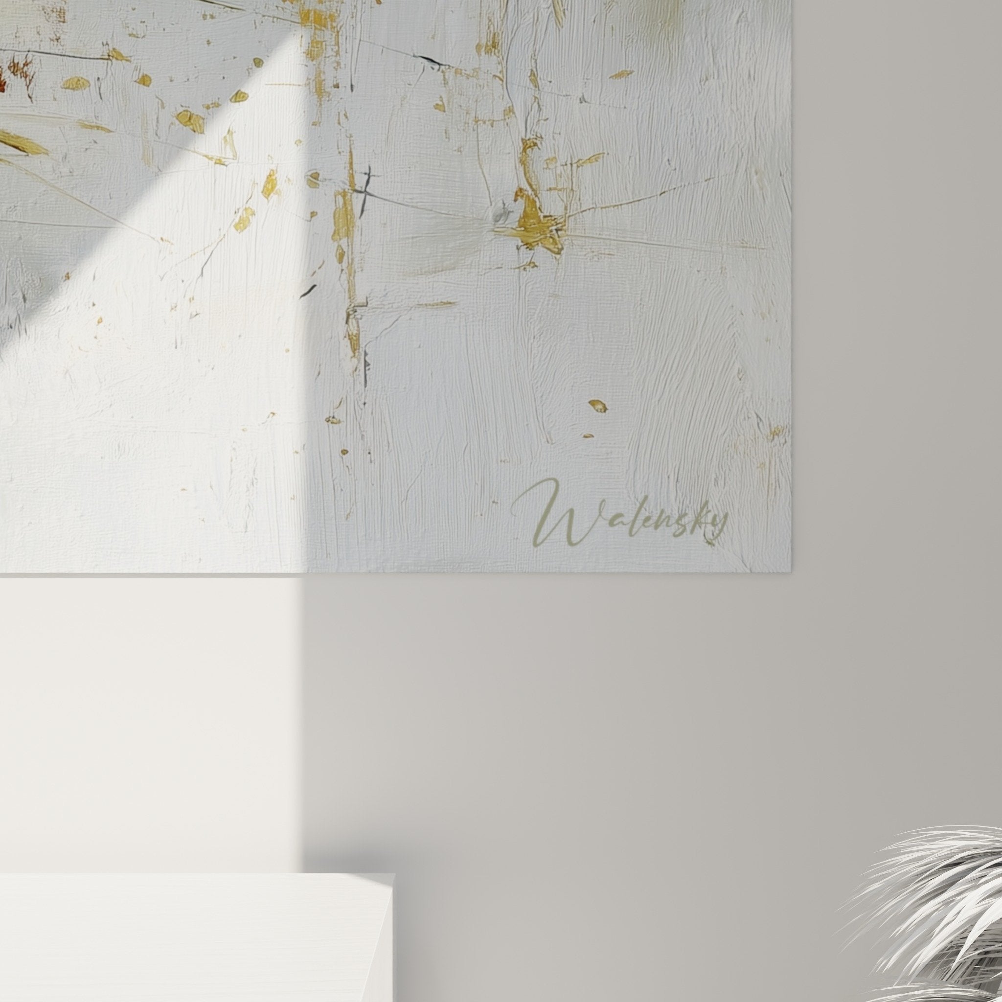 Overall view of grass wall art with luminous explosion modern decoration