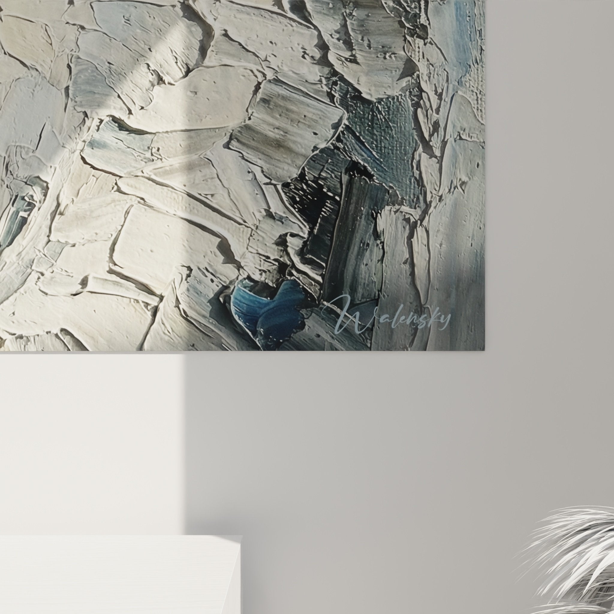 Vue d'ensemble tableau husky sibérien portrait animalier décoration intérieure moderne