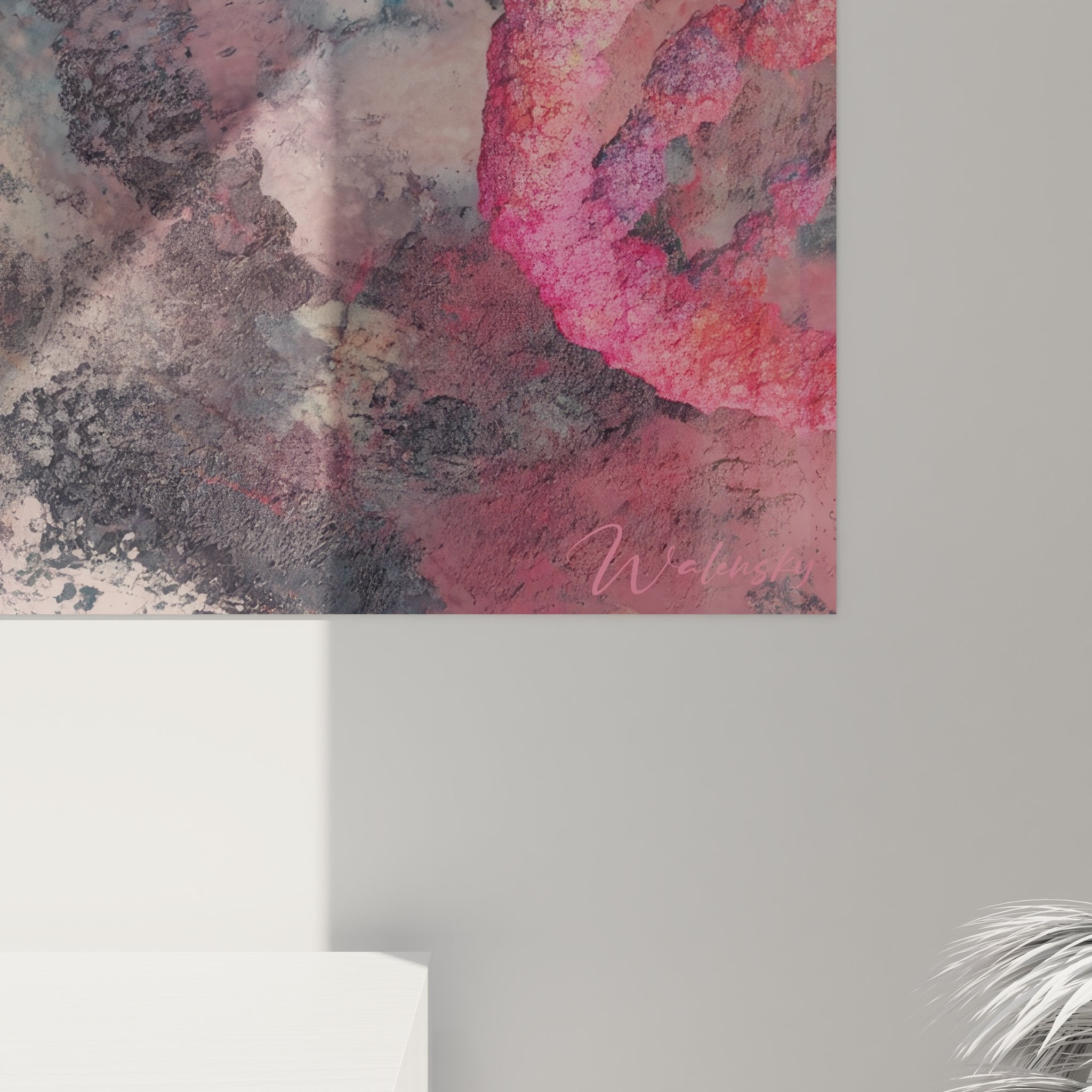 Vue d'ensemble du tableau mural ADN génétique dans un intérieur décoratif moderne