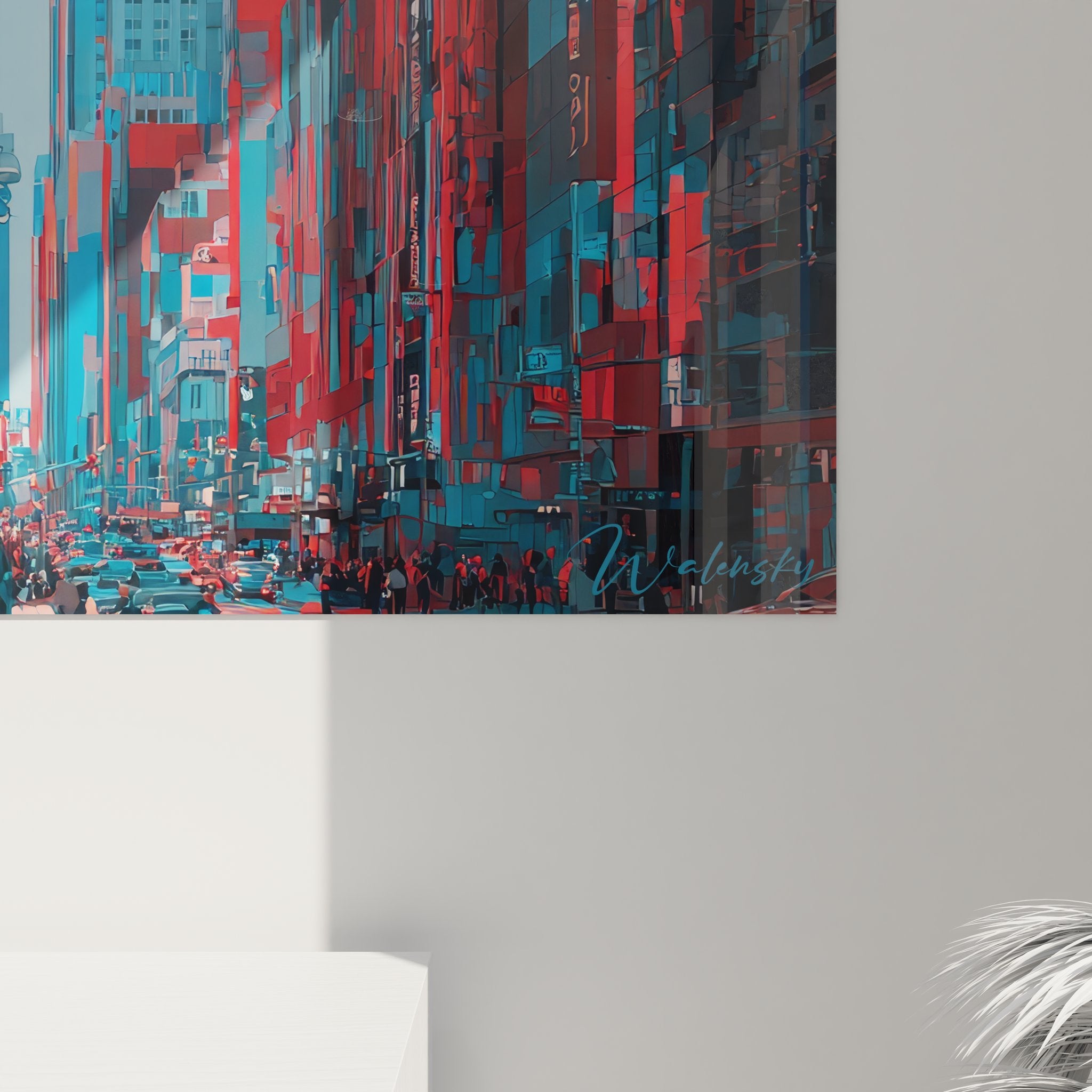 Vue d'ensemble tableau mural NYC Empire State Building, décoration urbaine moderne