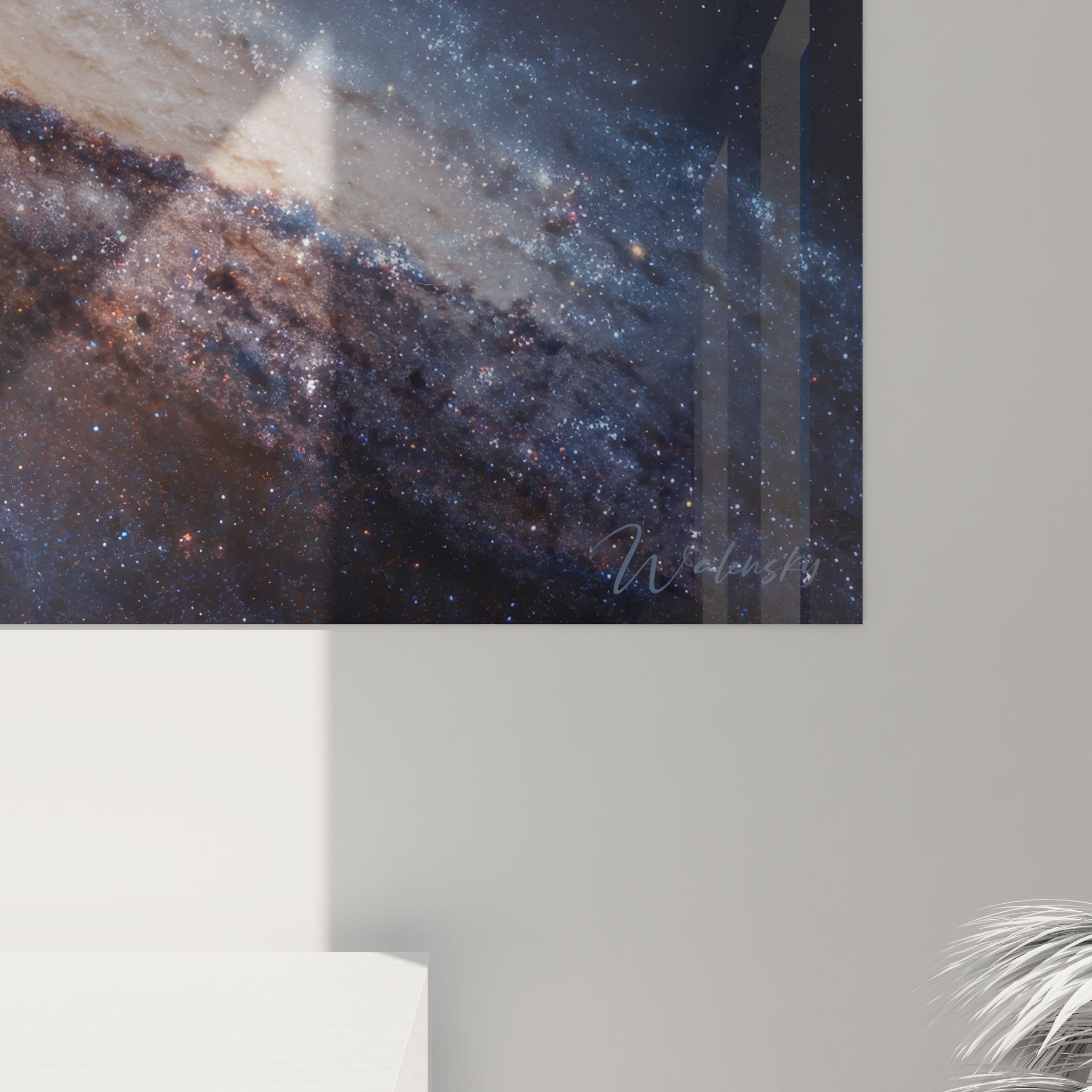 Vue d'ensemble du tableau mural galaxie d'Andromède - œuvre d'art astronomique complète