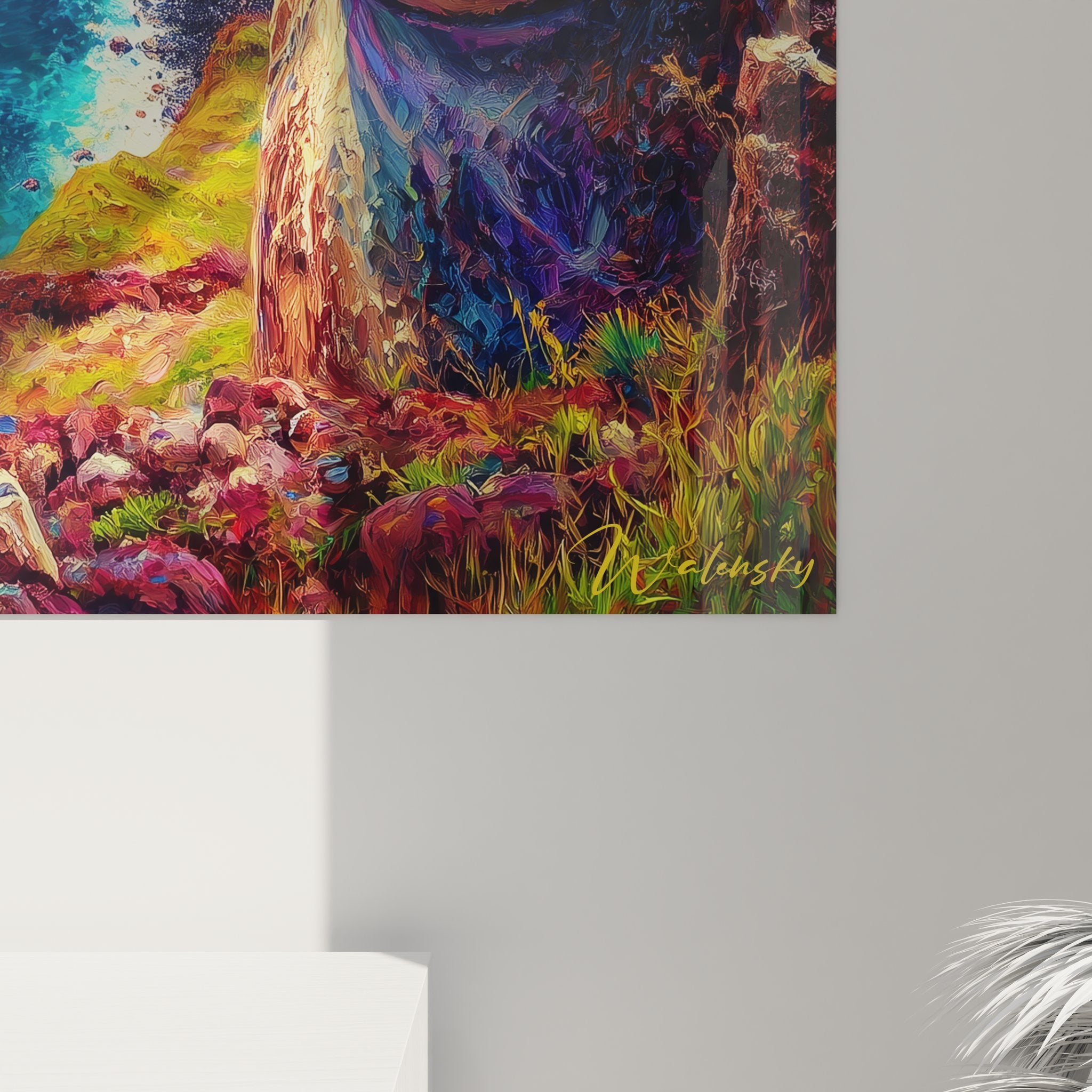 Vue d'ensemble tableau mural Moaï, œuvre d'art polynésienne gardien des océans édition archipels