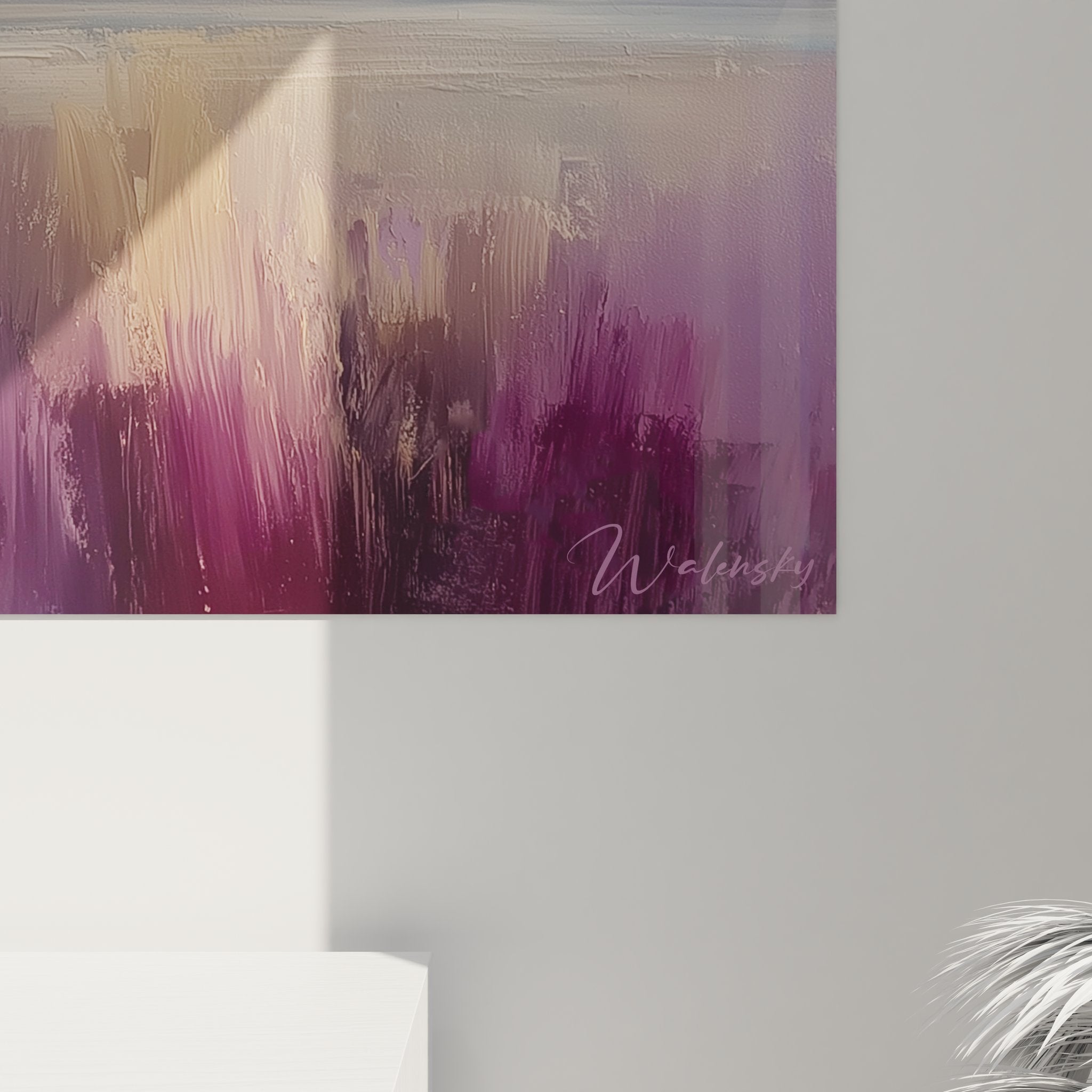 Vue ensemble tableau mural montagne pic enneigé décoration murale alpine art contemporain