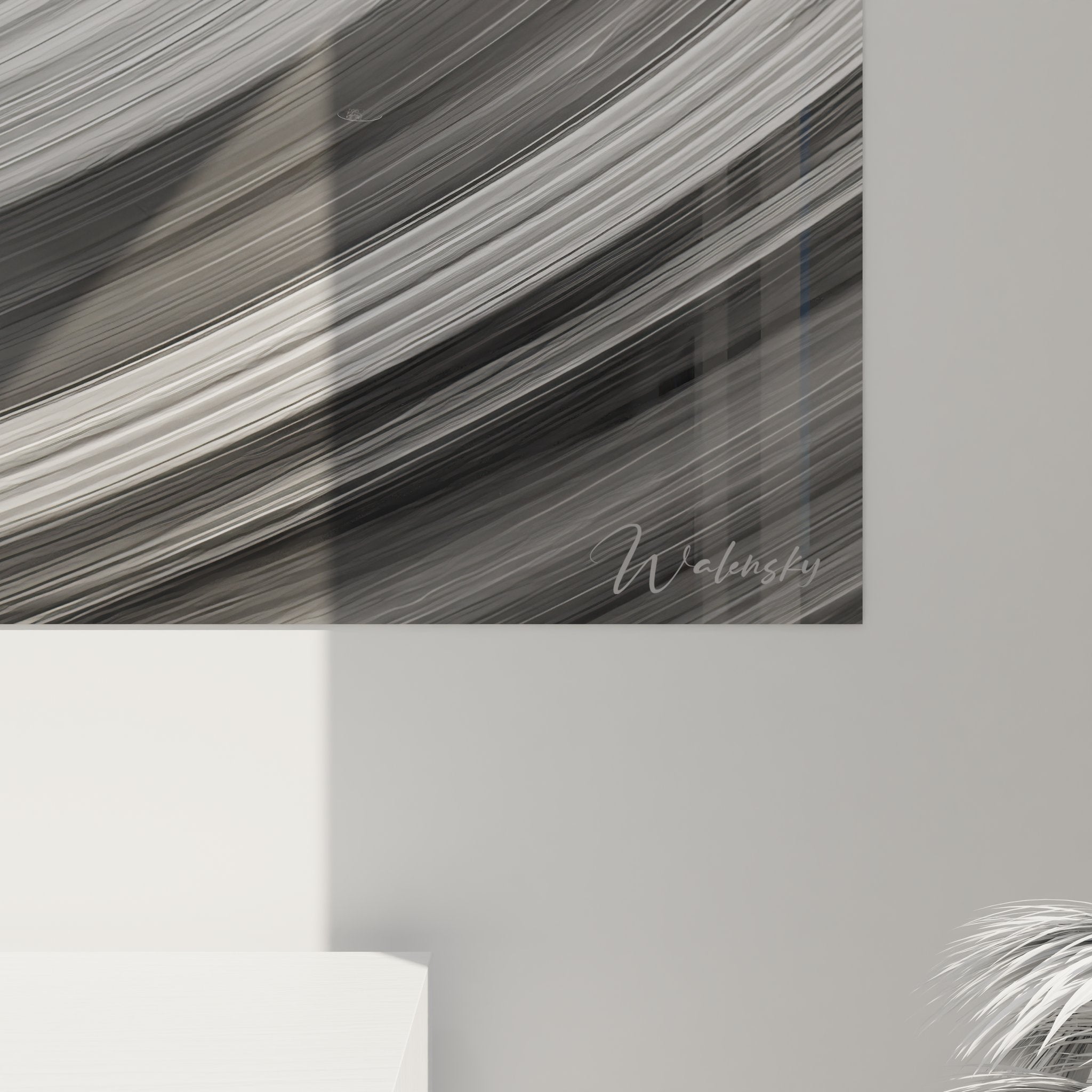 Vue ensemble tableau mural Saturne espace décoration planète anneaux moderne