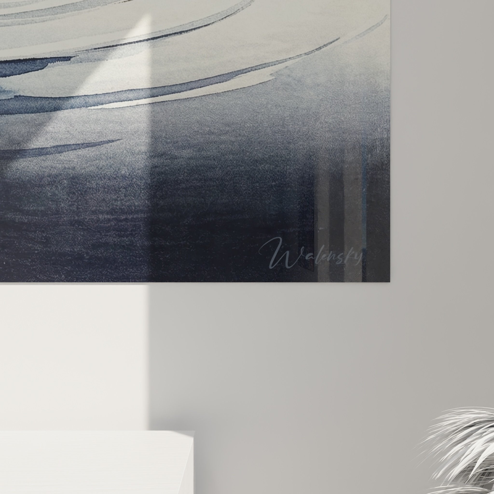 vue ensemble tableau setter anglais s abreuvant style aquarelle decoration interieur naturel