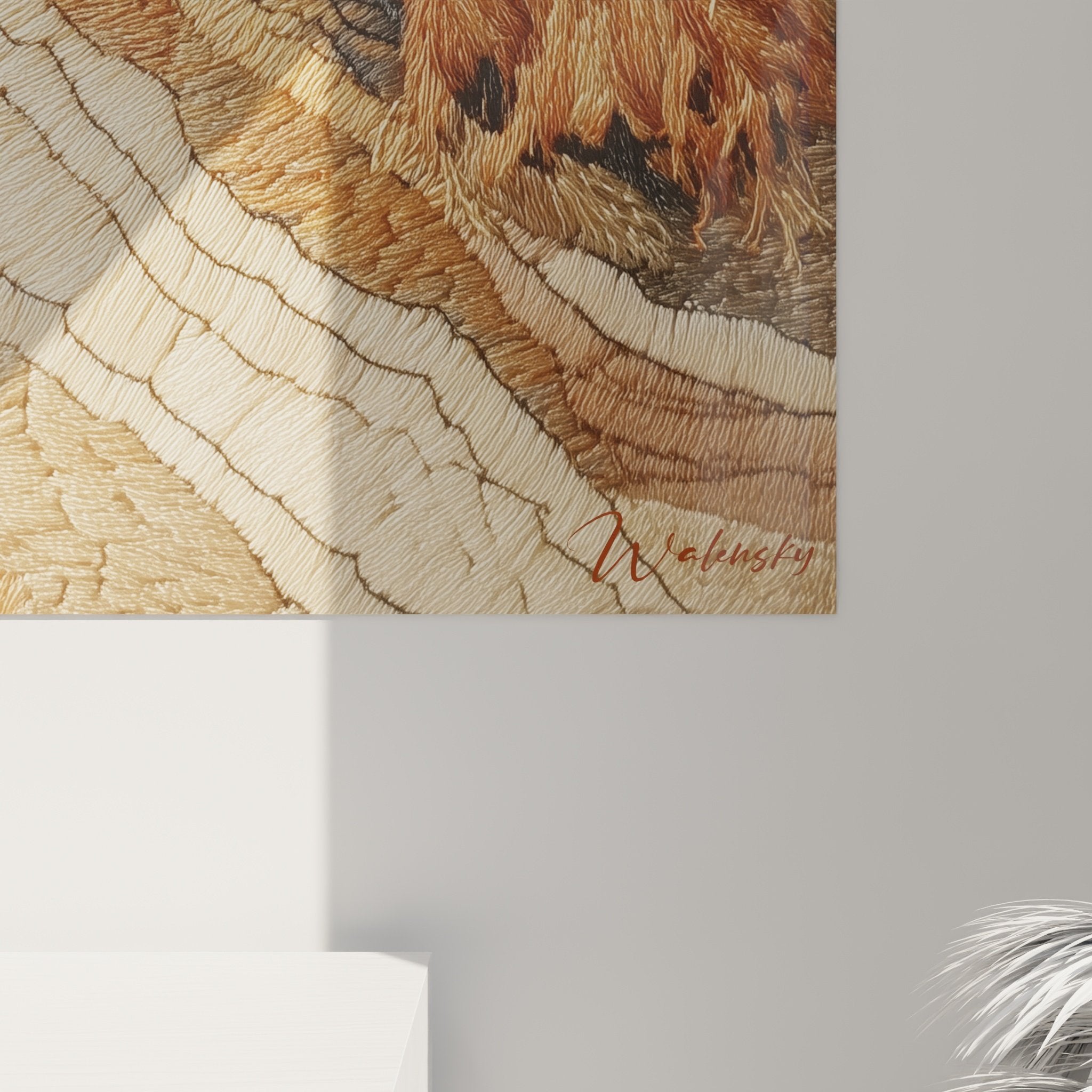 Overview wall art Irish Setter sleeping - animal art warm tones for cozy interior