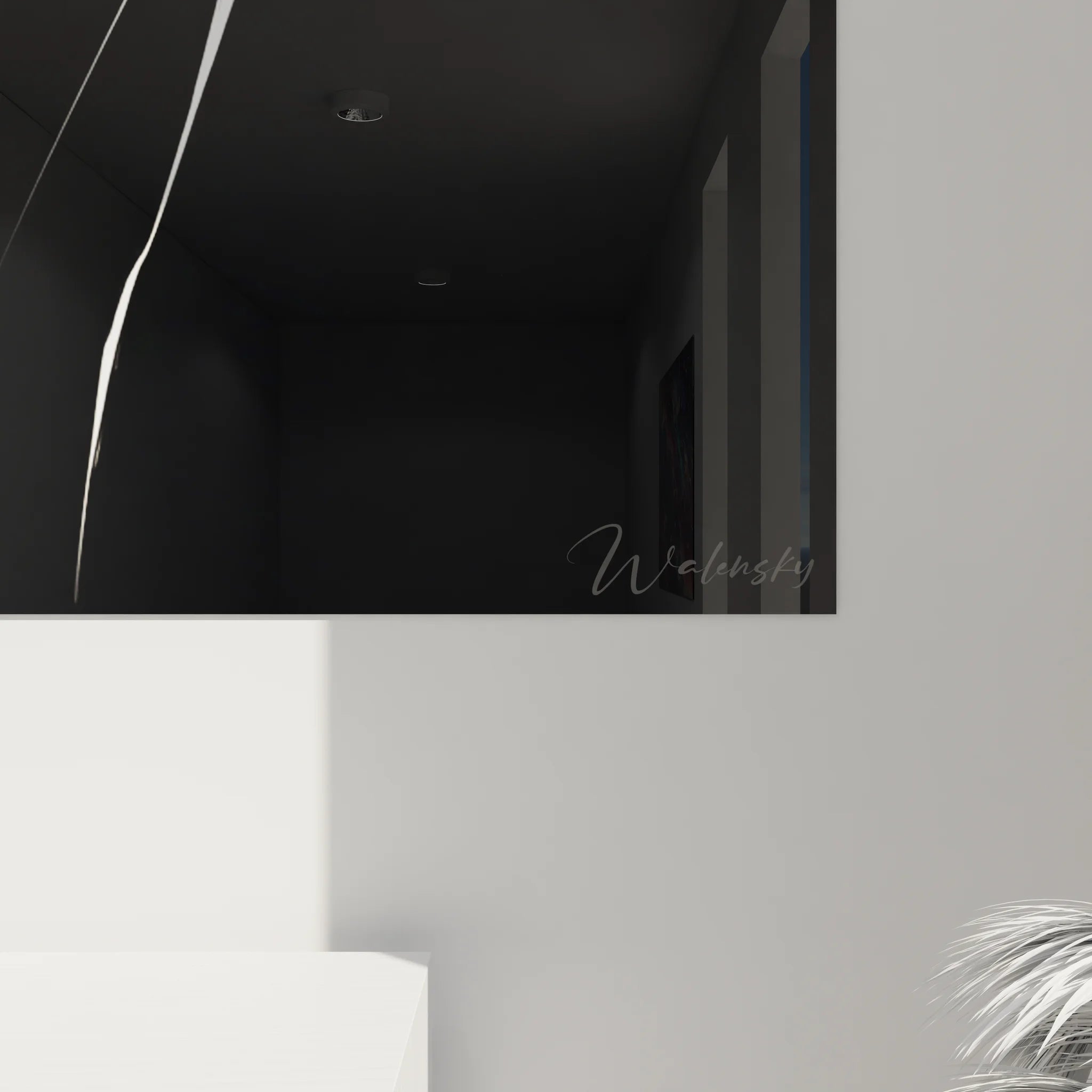 Vue ensemble tableau silhouette femme élégante art mural noir et blanc moderne