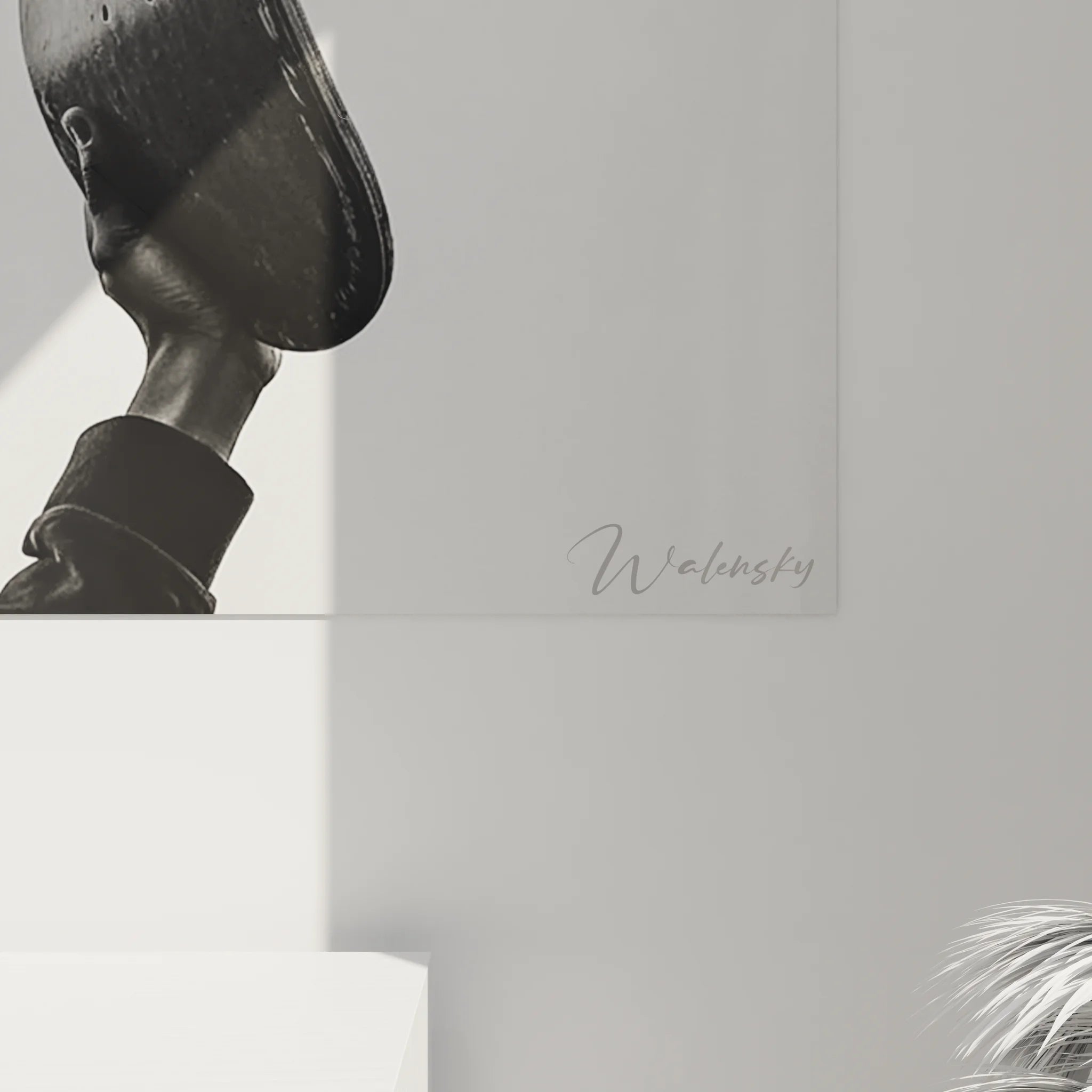 Vue ensemble tableau skateboard noir et blanc - Art mural sport urbain pour décoration moderne