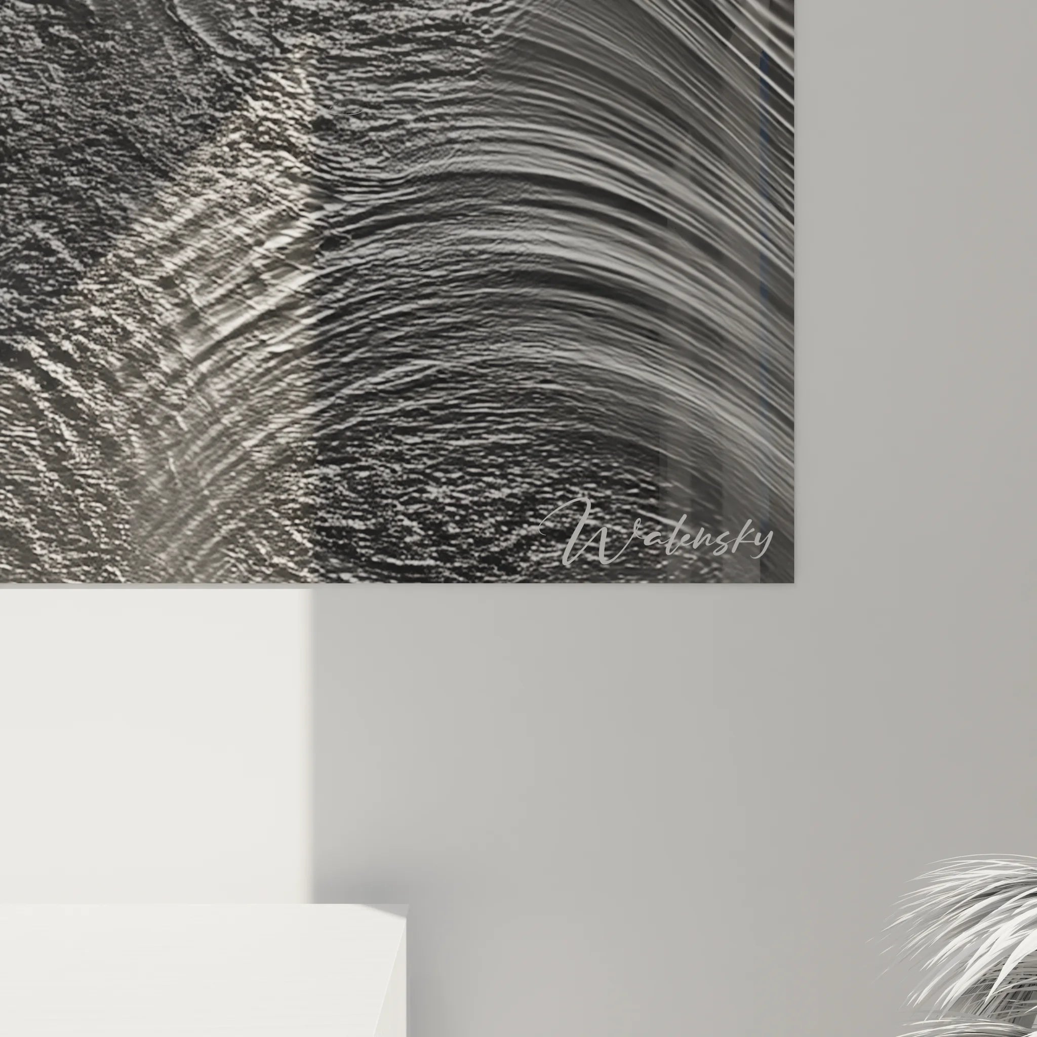 Vue ensemble tableau kayak noir et blanc dans intérieur moderne, décoration sport aquatique