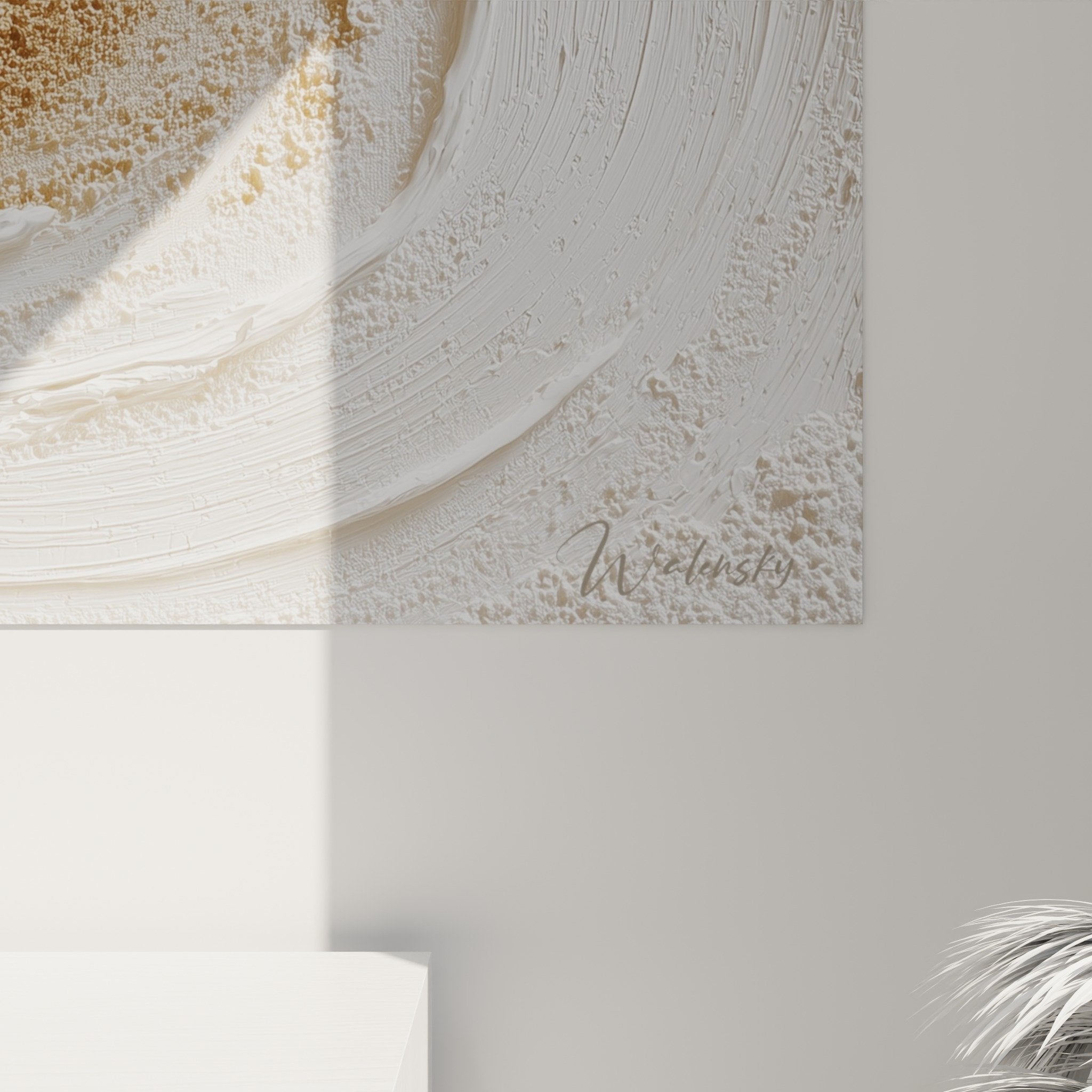 Abstract swirl earth wall art painting modern interior decoration overview