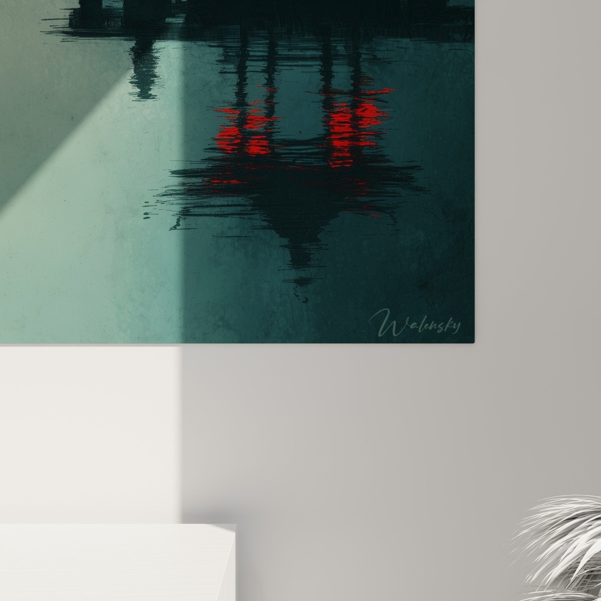 Vue ensemble pagode asiatique lac paisible atmosphere brumeuse tons verts bleus