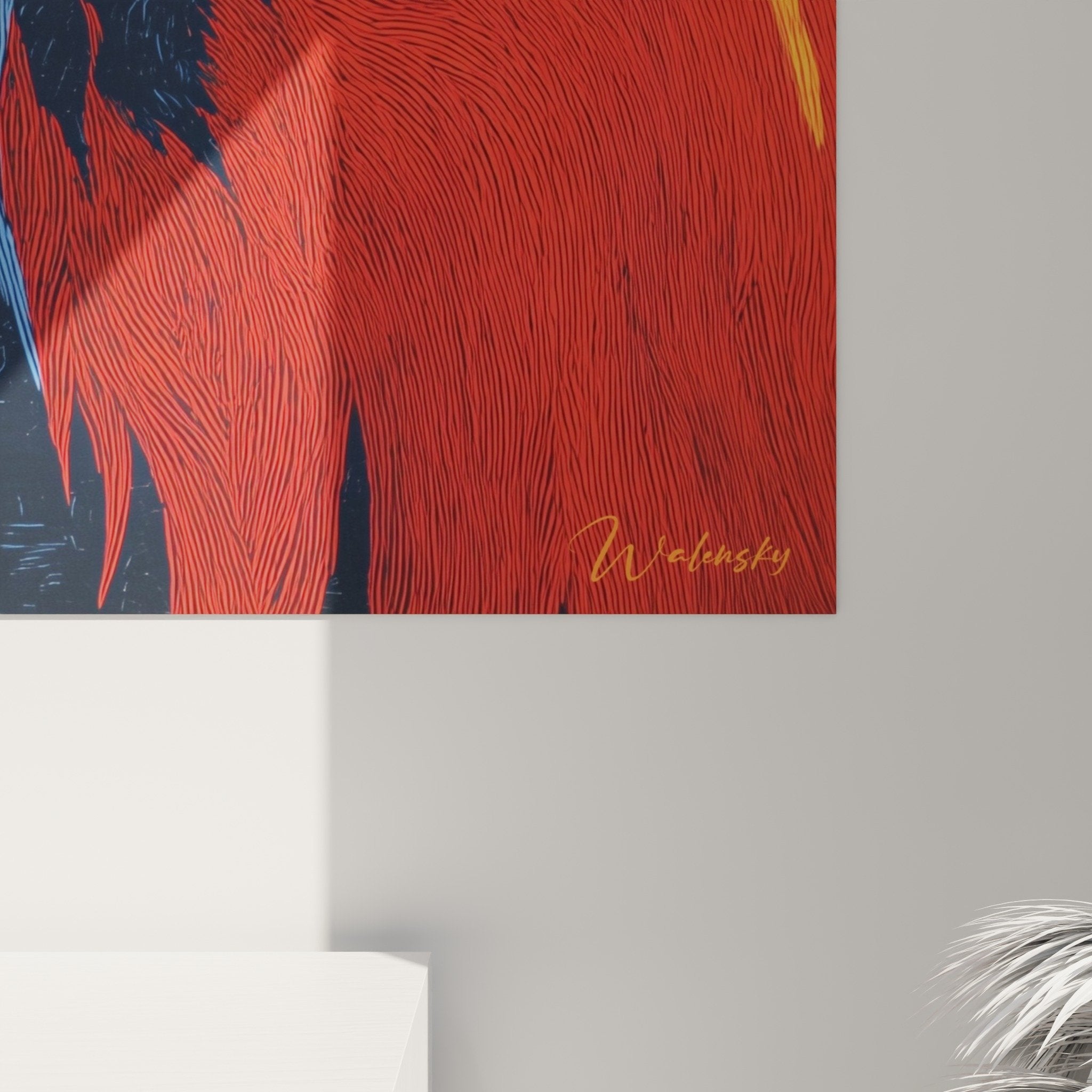 Colorful lion wall art modern living room contemporary animal artwork mural decoration