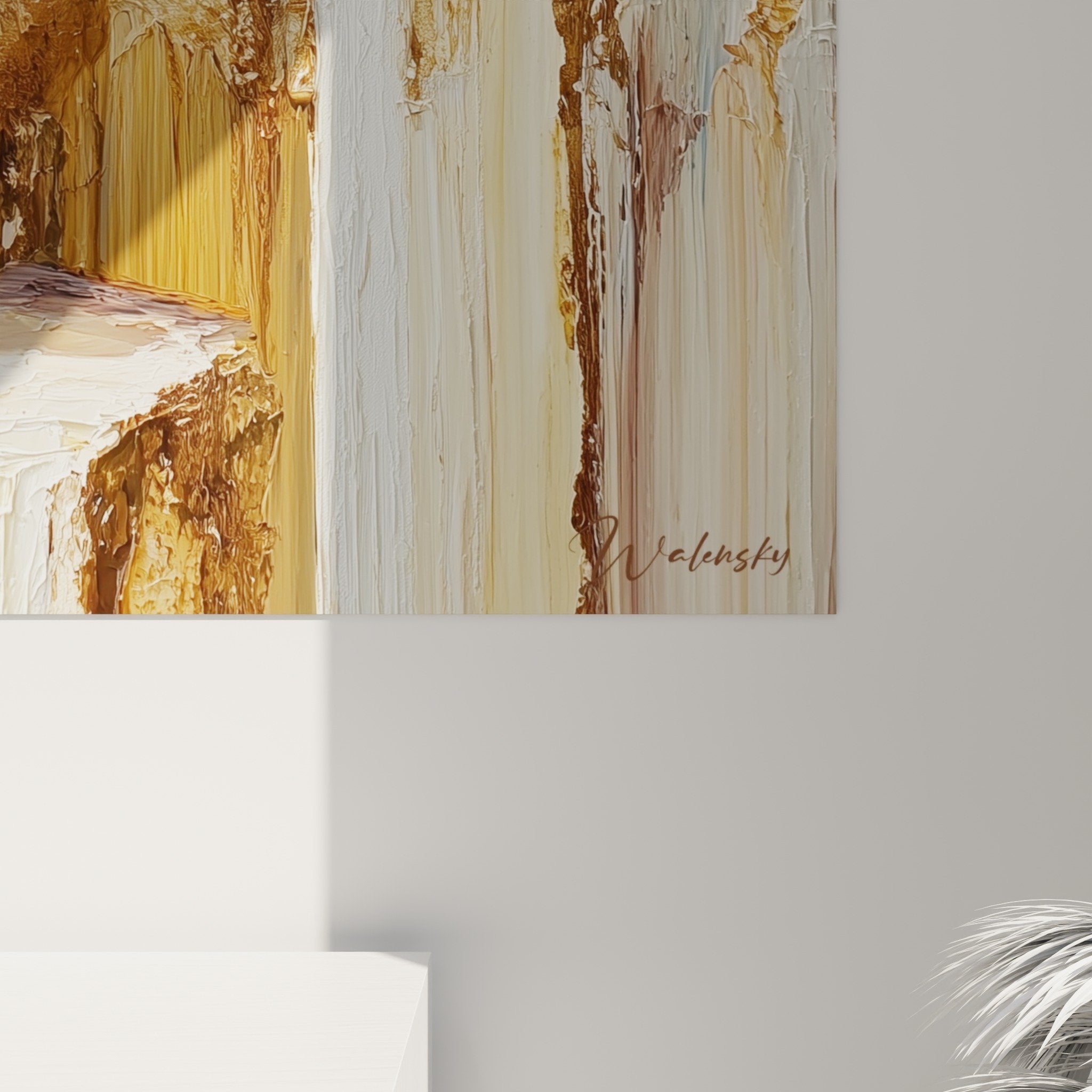 Vue ensemble tableau architecture antique arches ocre decoration interieur feng shui terre