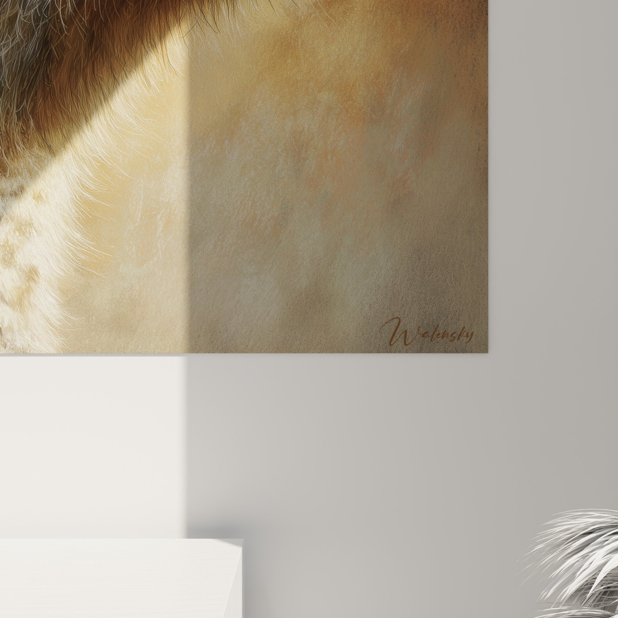 ostrich portrait wall art living room natural ambiance interior decoration overview