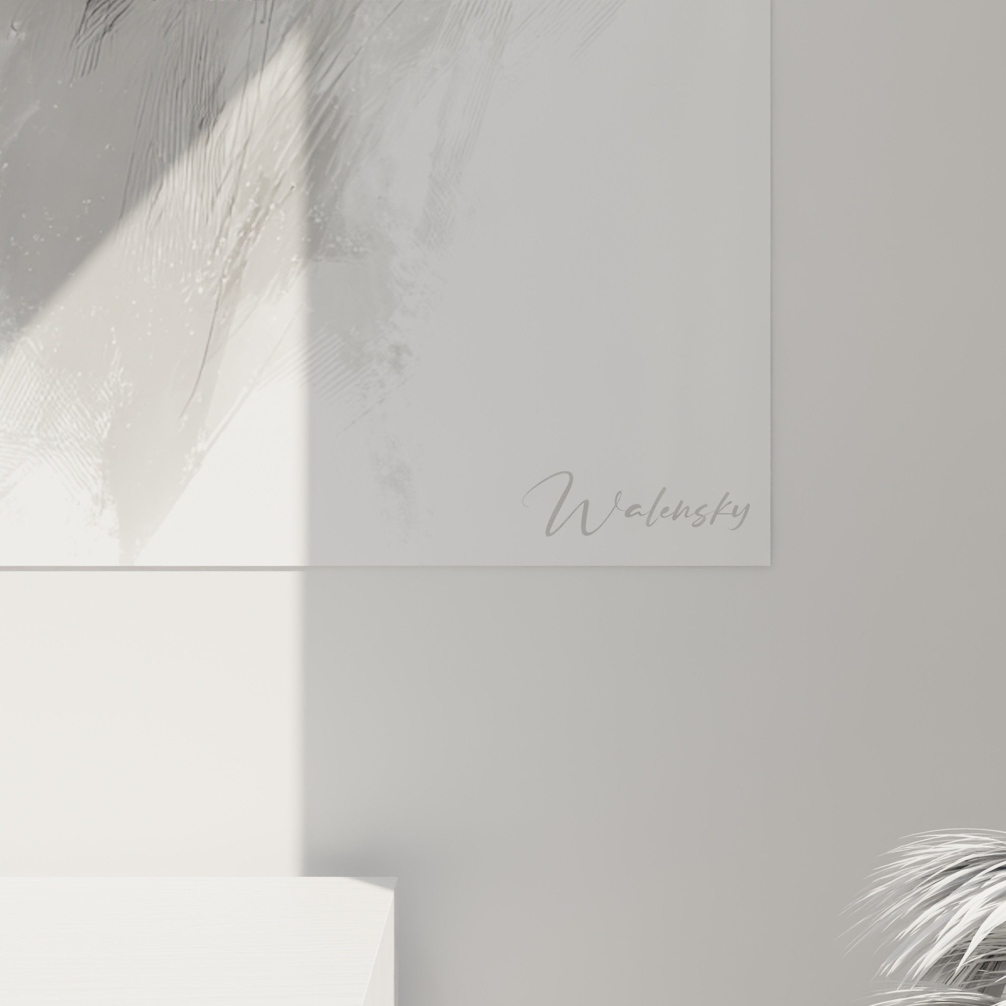 Vue ensemble tableau Berger Blanc Suisse portrait chien decoration interieur