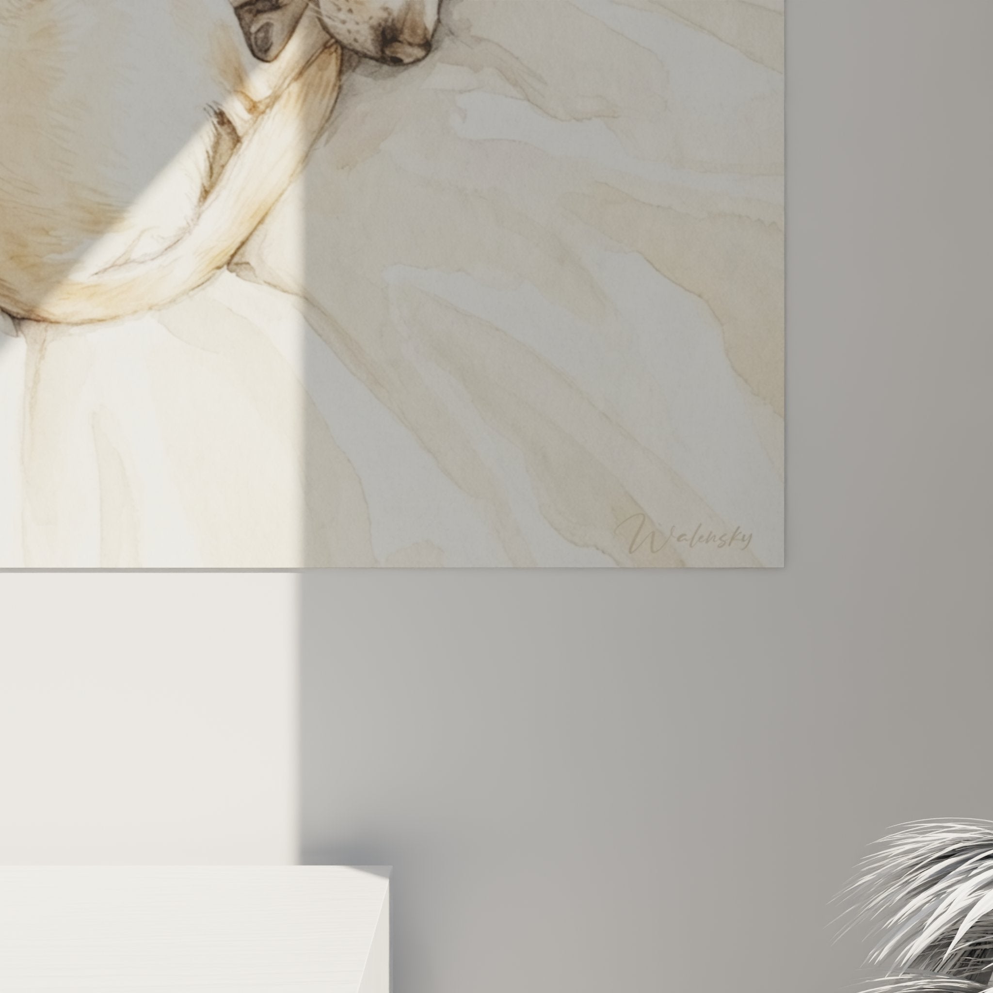 Vue ensemble tableau chihuahua sur fleur geante composition poetique tons naturels