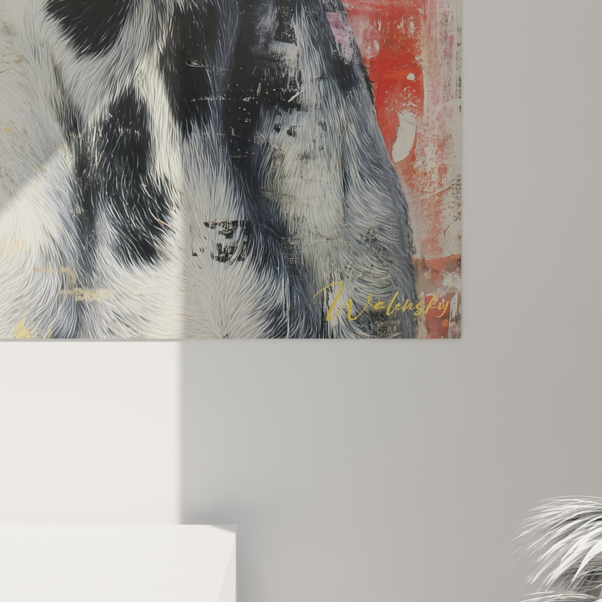 Dalmatian pattern art print contemporary wall decor interior design modern gallery style