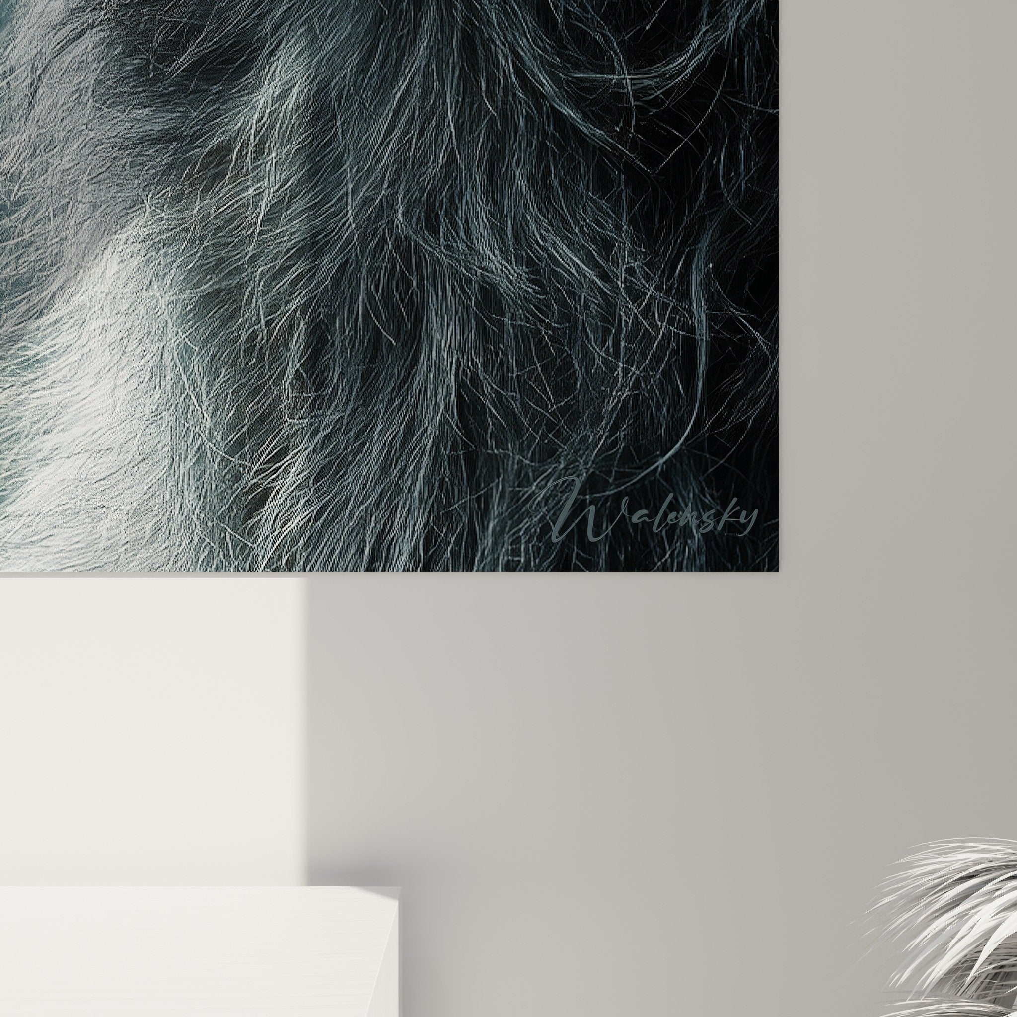 deerhound wall art portrait dog canvas modern elegant interior decoration