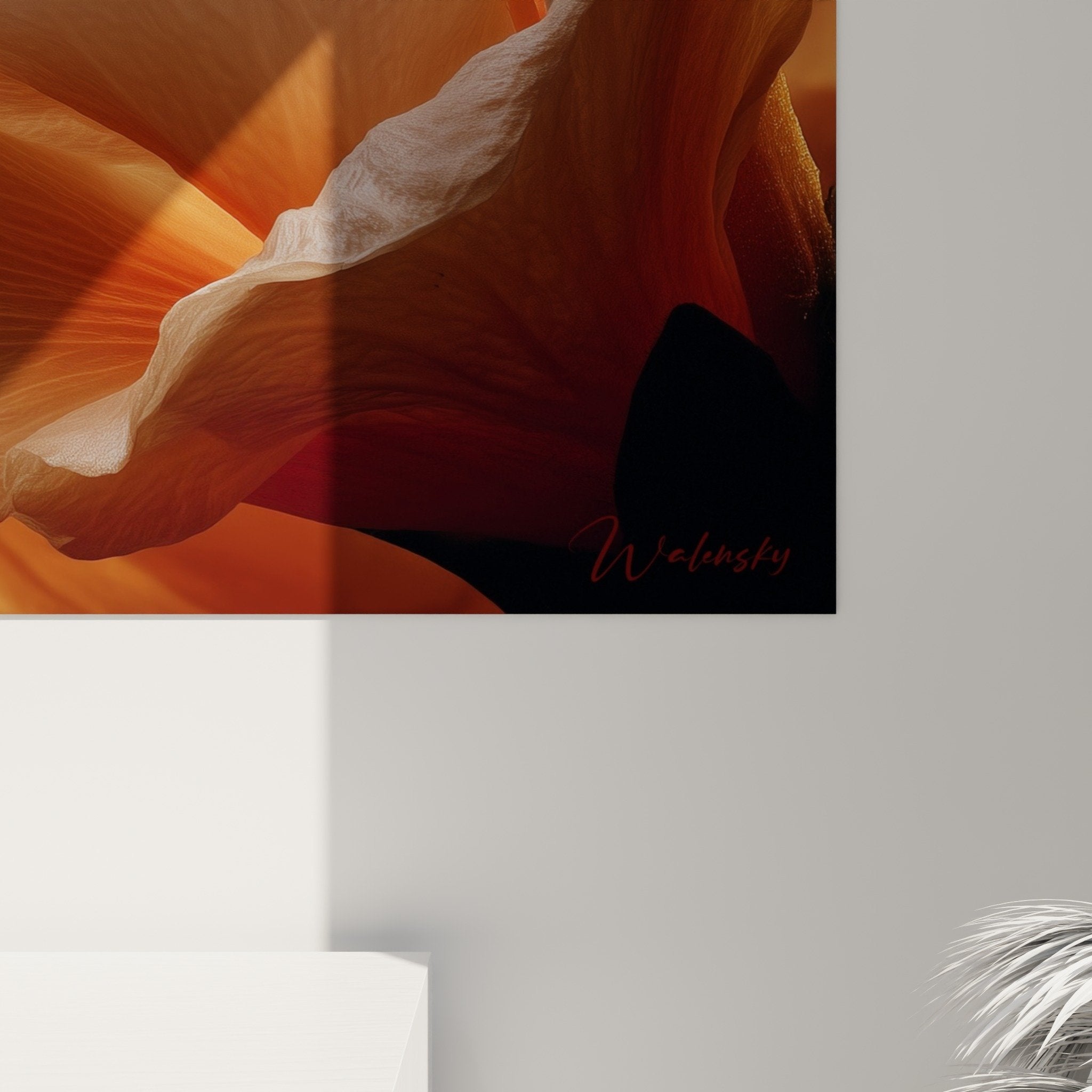 vue ensemble tableau formation rocheuse doree orange salon feng shui sud ouest terre