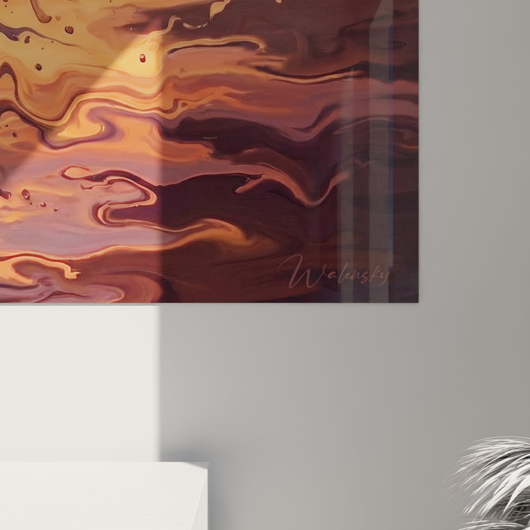 Gesamtansicht Golden Retriever Strand Sonnenuntergang Gemälde moderne Inneneinrichtung