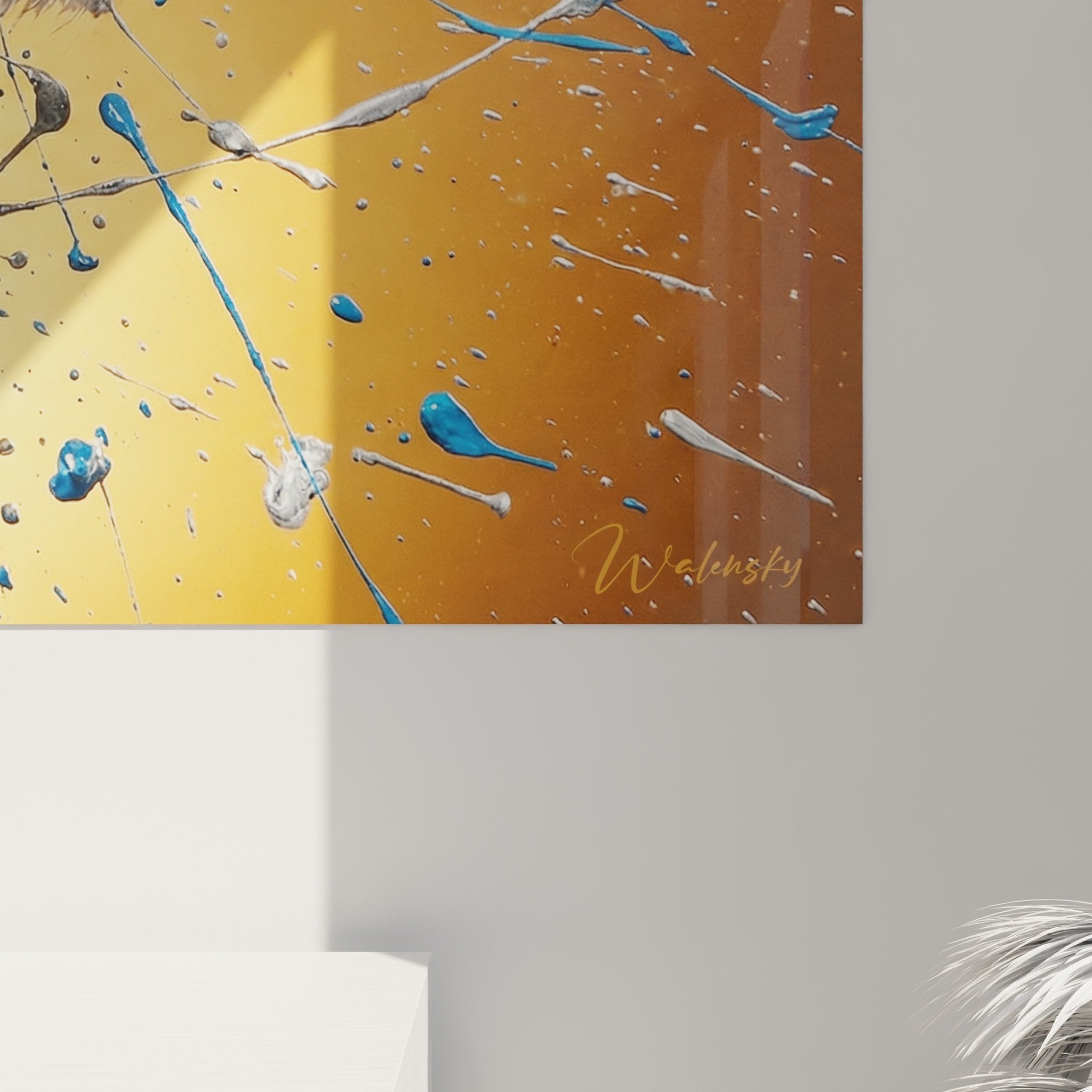 Vista d'insieme quadro Jack Russell schizzi di pittura art murale moderno decorazione interni creativa