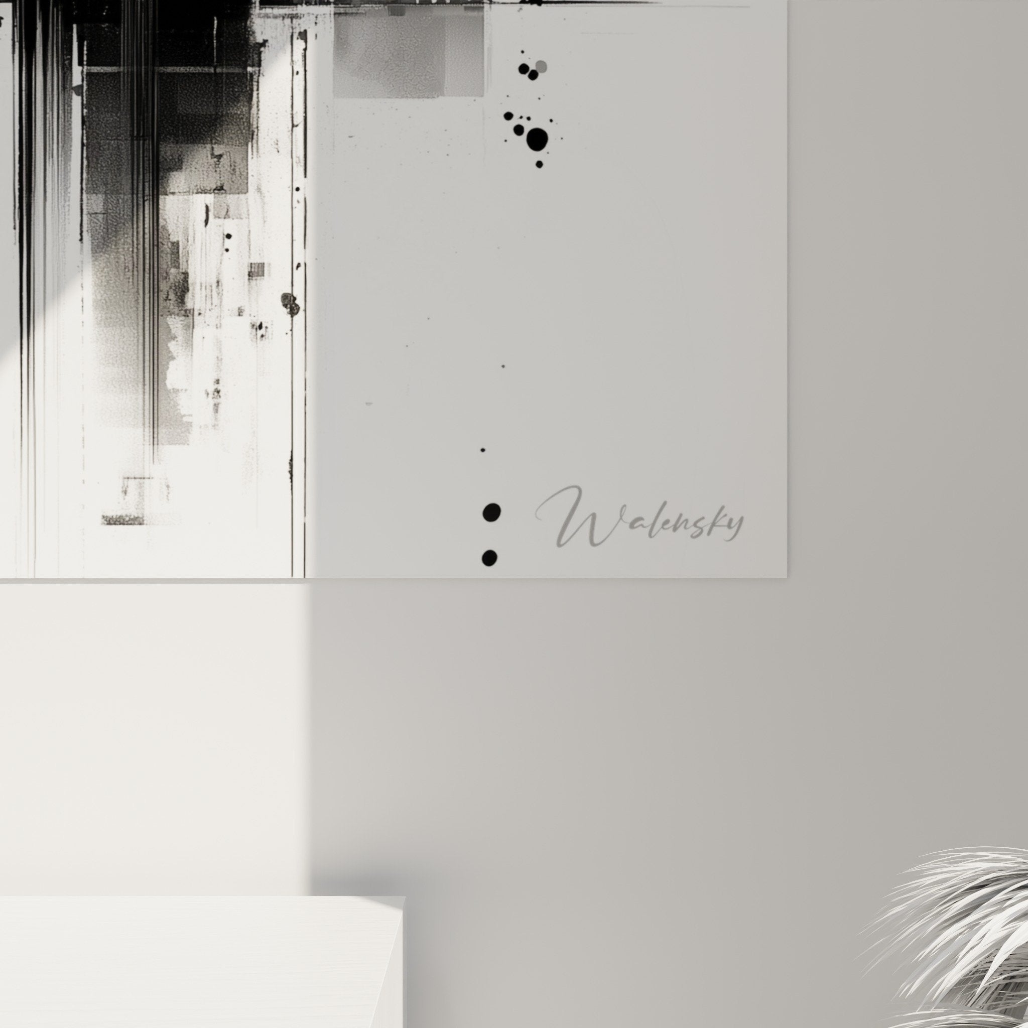 Overall view monochrome Japanese pagoda wall art modern zen style minimalist interior decoration