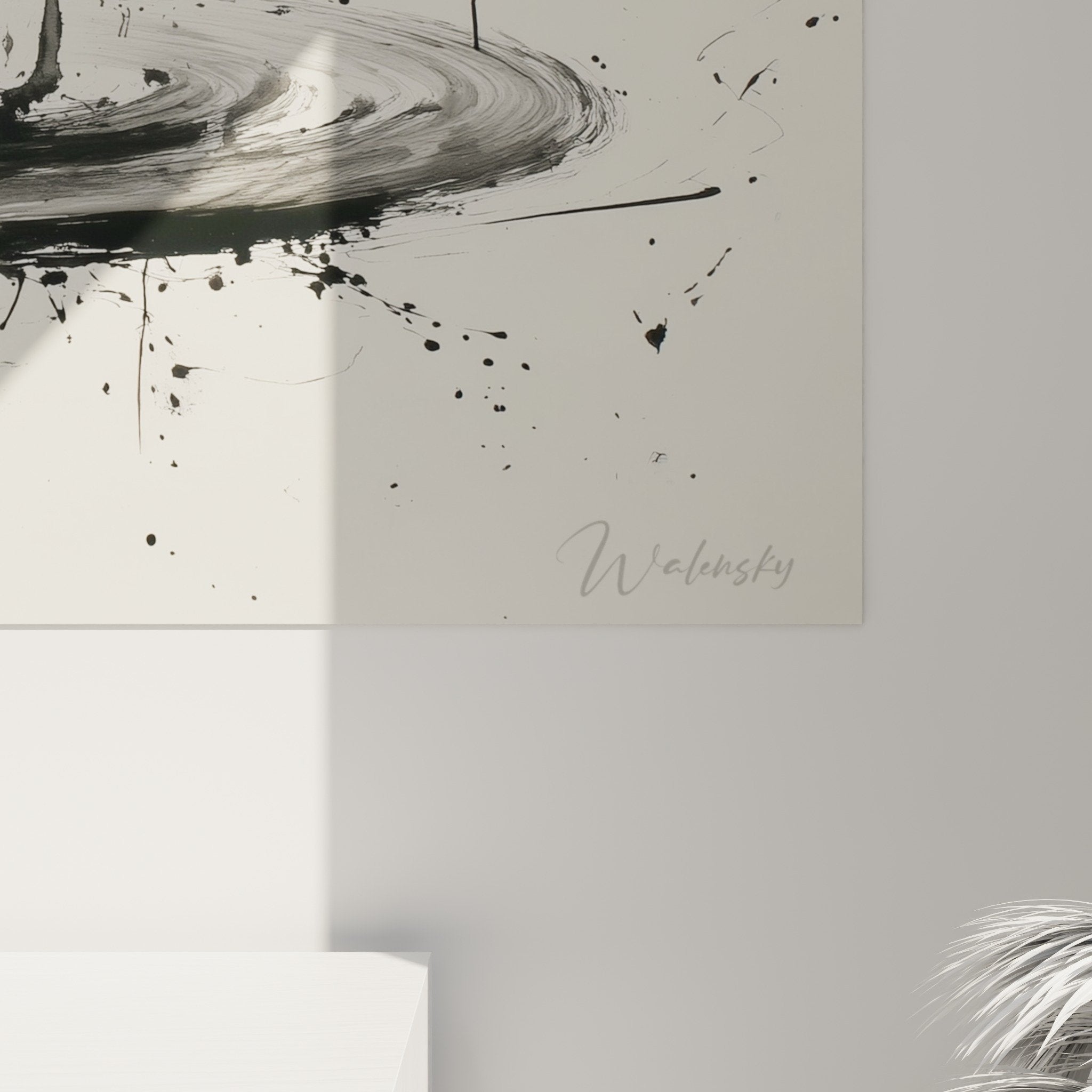 Pagoda painting full view water reflections wall art modern Japanese decor