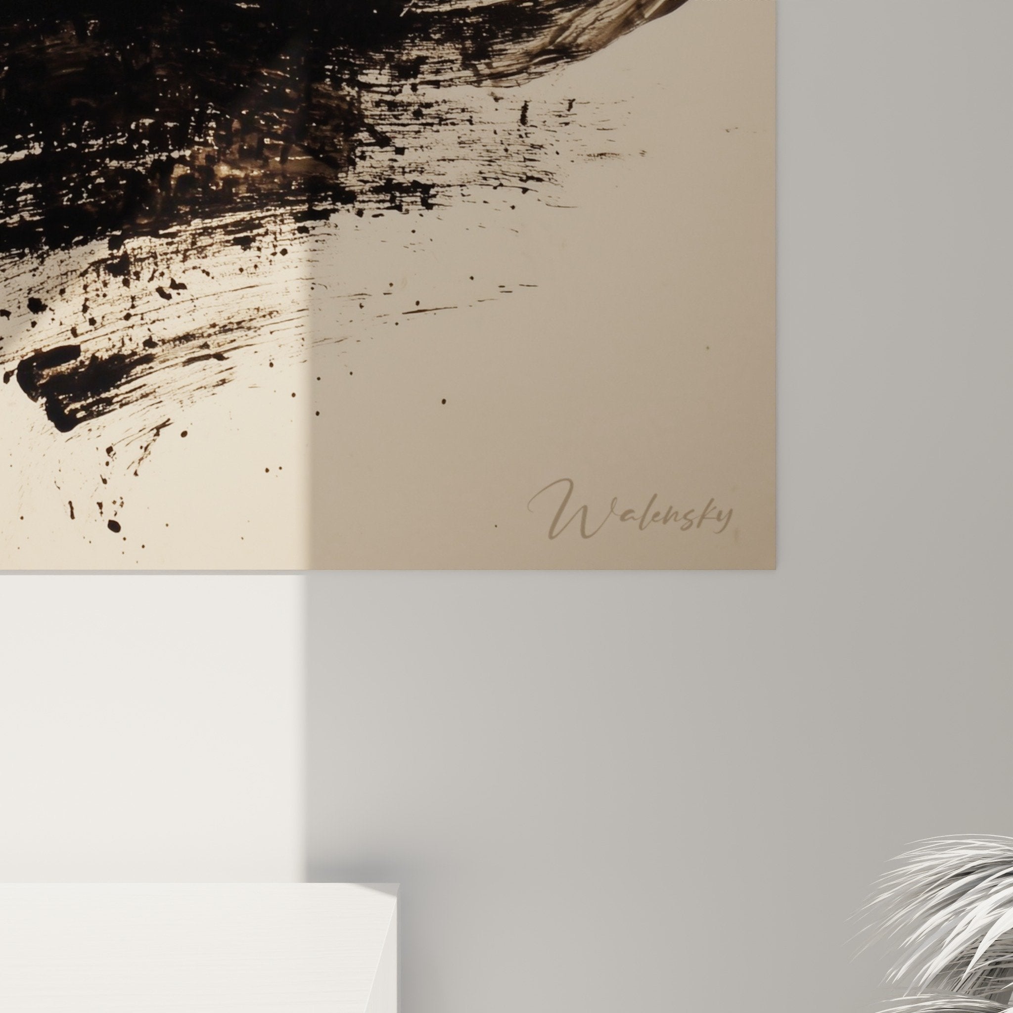 Full view zen pagoda wall art oriental modern decoration mural artwork
