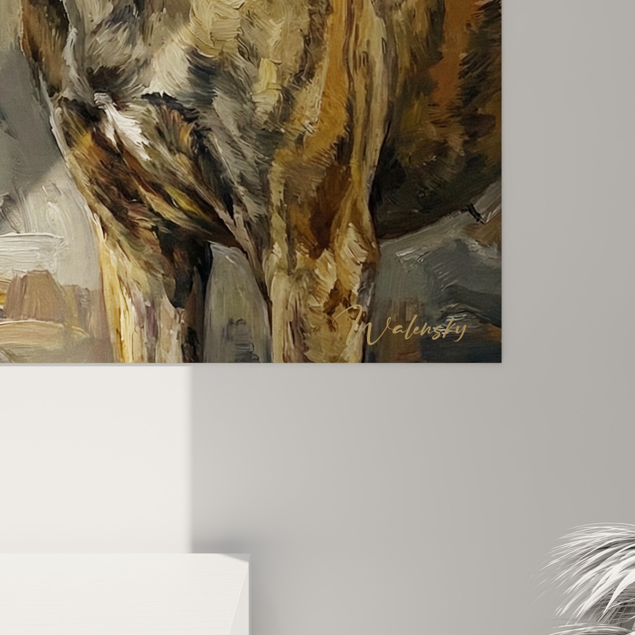 vue ensemble tableau schipperke rencontre urbaine pavés composition artistique tons chauds