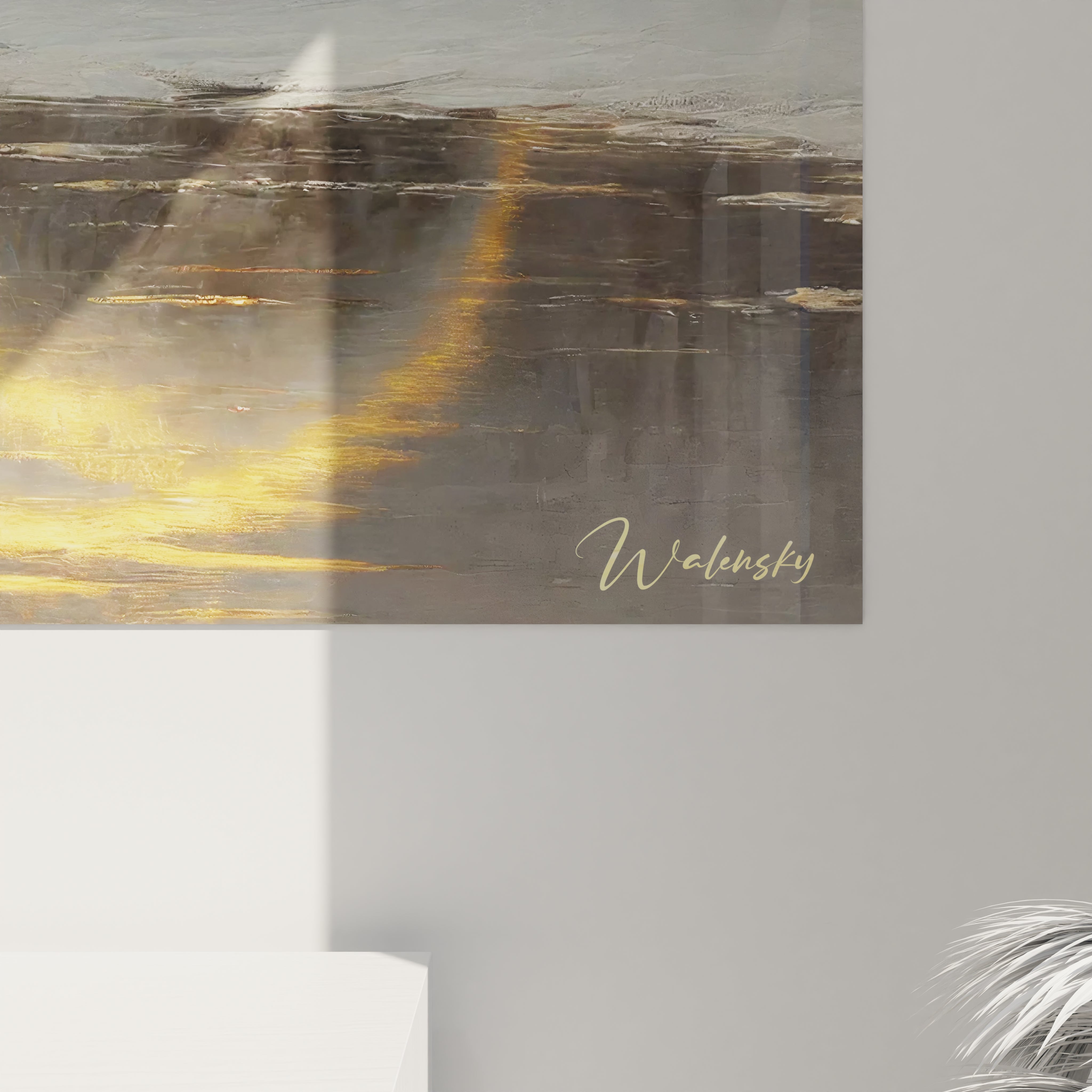 "Découvrez les détails subtils de ce tableau ours polaire. Le contraste entre la lumière dorée et la glace glacée crée une harmonie parfaite, idéale pour une décoration raffinée et naturelle."

