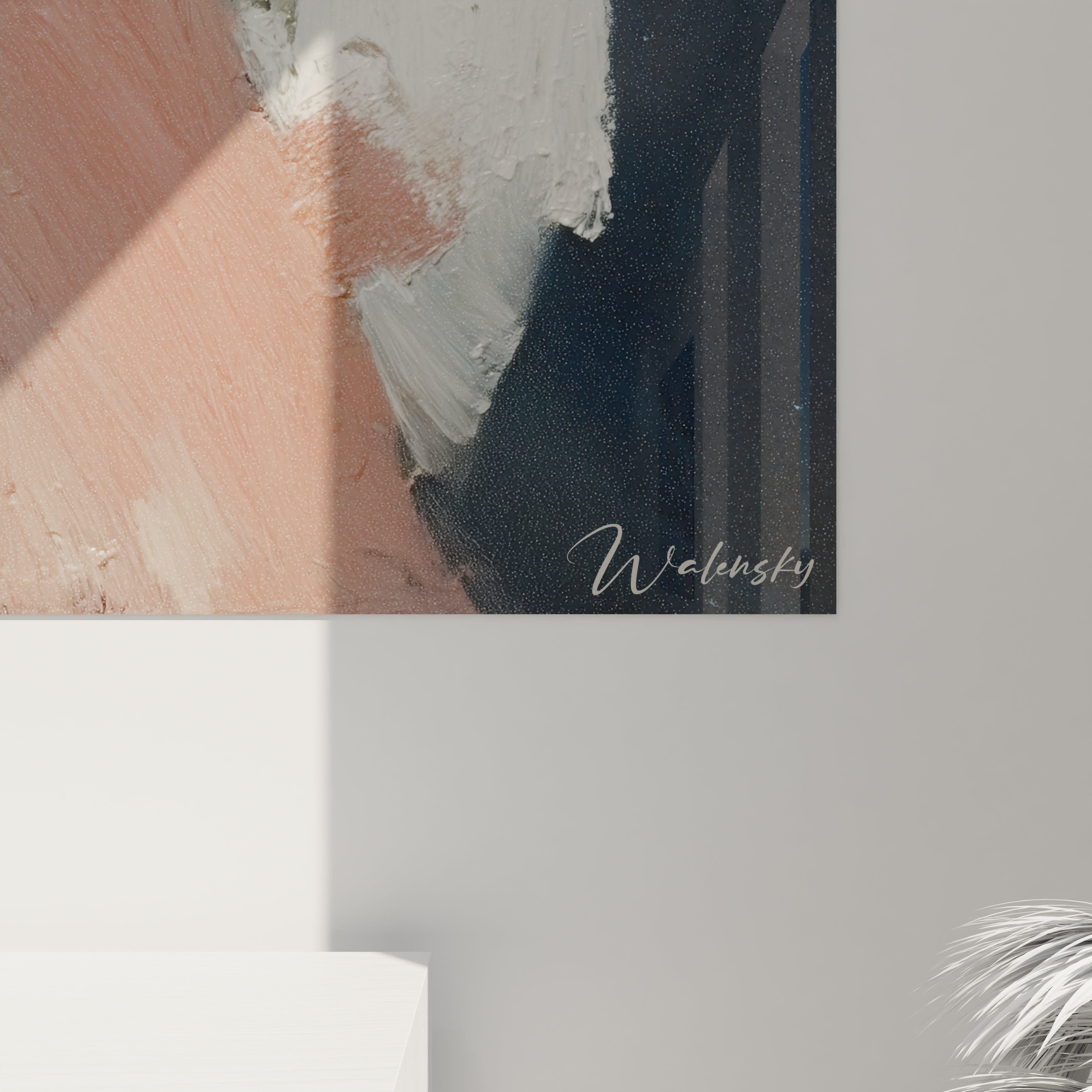 Tableau mural Walensky peinture abstraite portrait coloré moderne accroché au salon tableau portrait dadaïsme